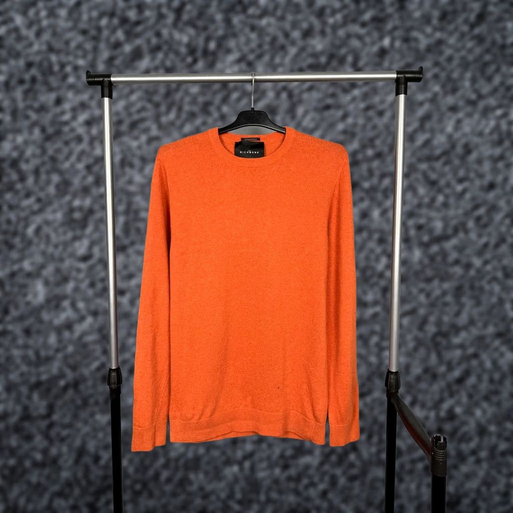 John Richmond John Richmond Vintage Wool Knit Sweater Shirt Women M Orange 90s Style Pullover Knit Wool Size M / US 6-8 / IT 42-44 - 1 Thumbnail
