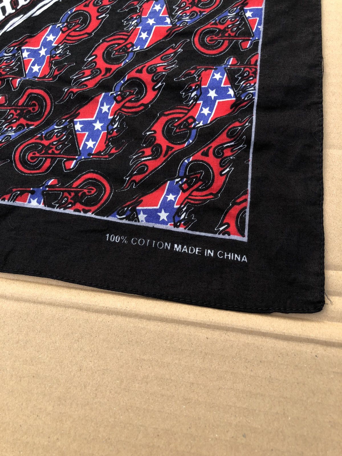 Vintage Southern Biker Rebel Flag Skull Bandana / Scarve / Scarf Size ONE SIZE - 3 Thumbnail