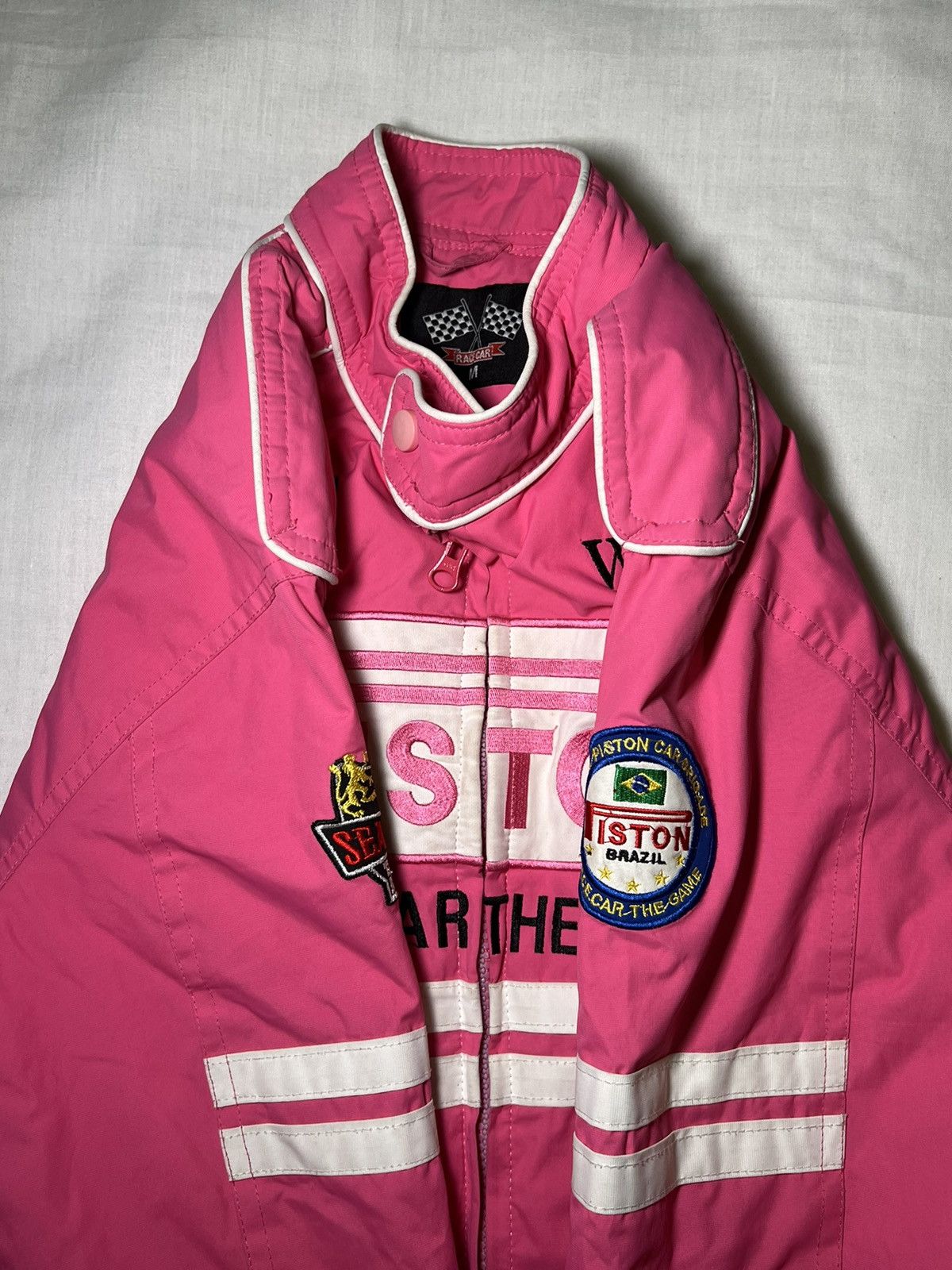 Vintage Vintage racing F1 Fiston Brasil nylon jacket NASCAR Size US XXS / EU 40 - 14 Thumbnail