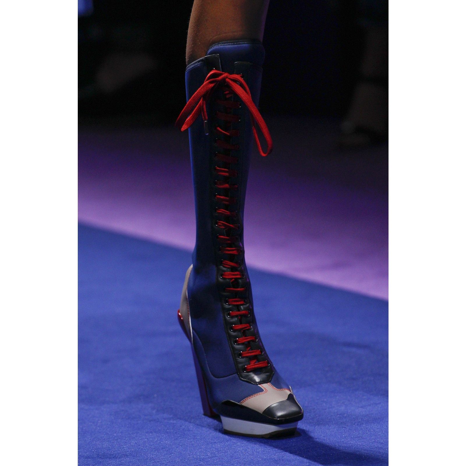Versace S/S2017 Versace iconic runway neoprene multi color high boot Size US 9 / IT 39 - 2 Thumbnail