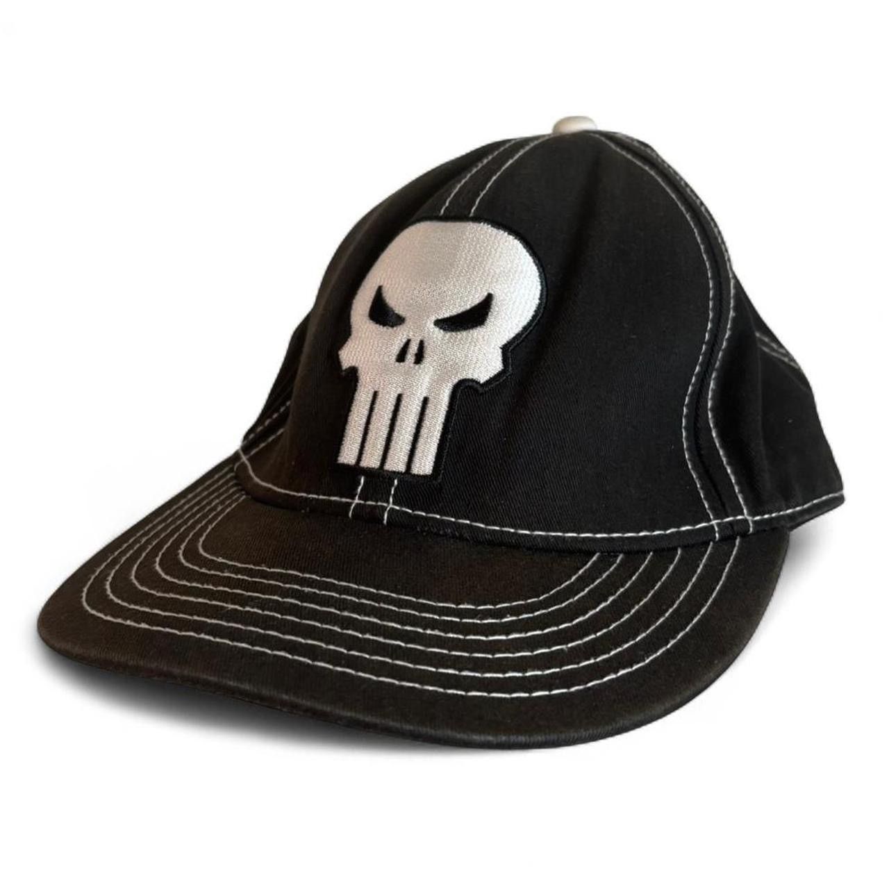 Marvel Comics Punisher Black Contrast Stitch Skull Hat Size ONE SIZE - 1 Thumbnail