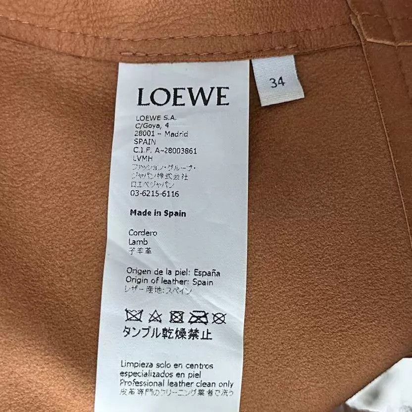 Loewe LOEWE Orange Notch Lapel Single-Button Leather Jacket 34 Size XXS / US 00 / IT 34 - 5 Thumbnail