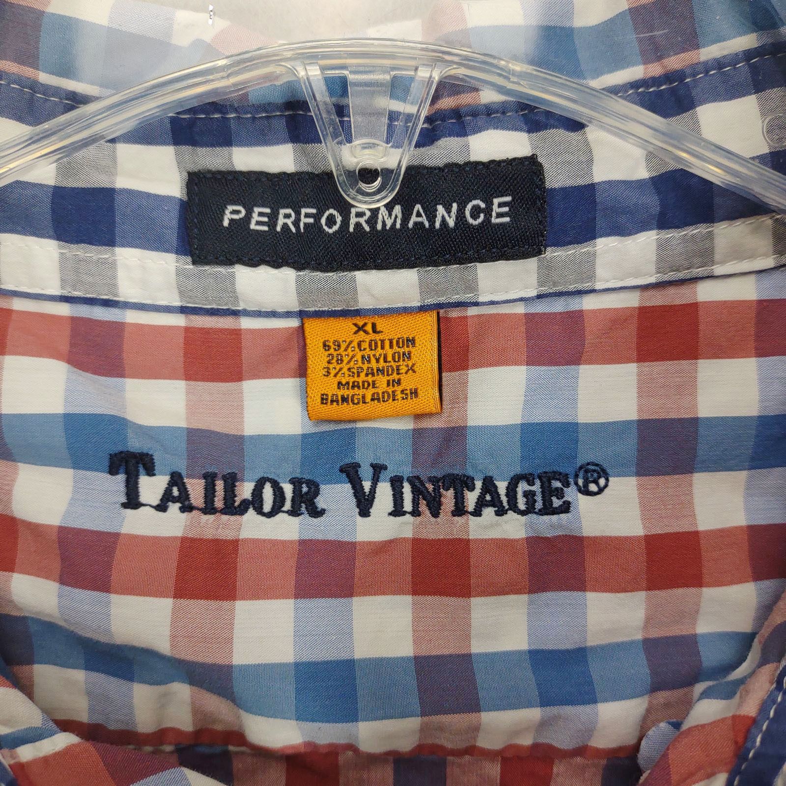 Other Tailor Vintage Fast Dry Performance Men's XL Gingham Shirt Size US XL / EU 56 / 4 - 2 Thumbnail