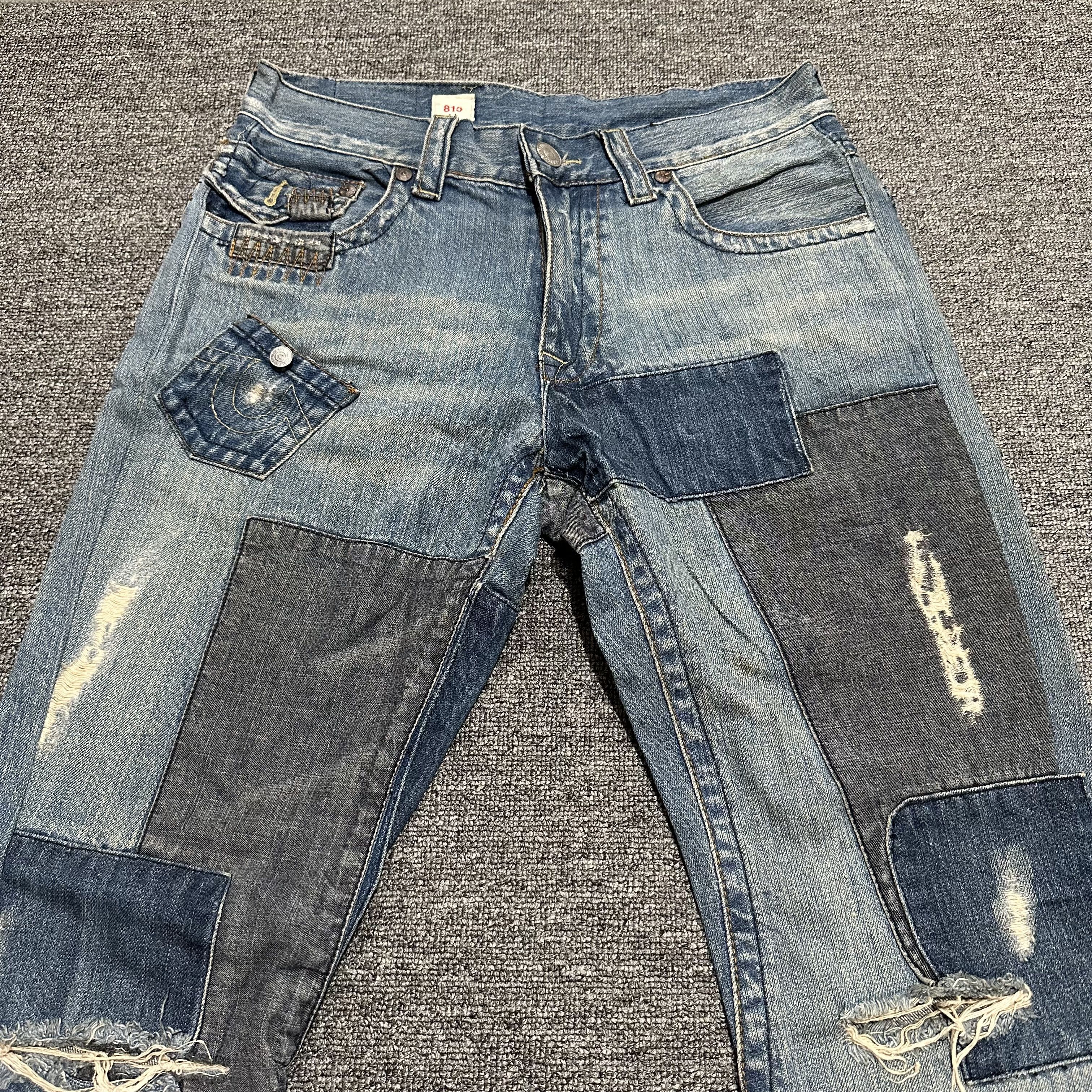 True Religion True Religion Patchwork Distressed Denim Rare Size US 34 / EU 50 - 2 Thumbnail