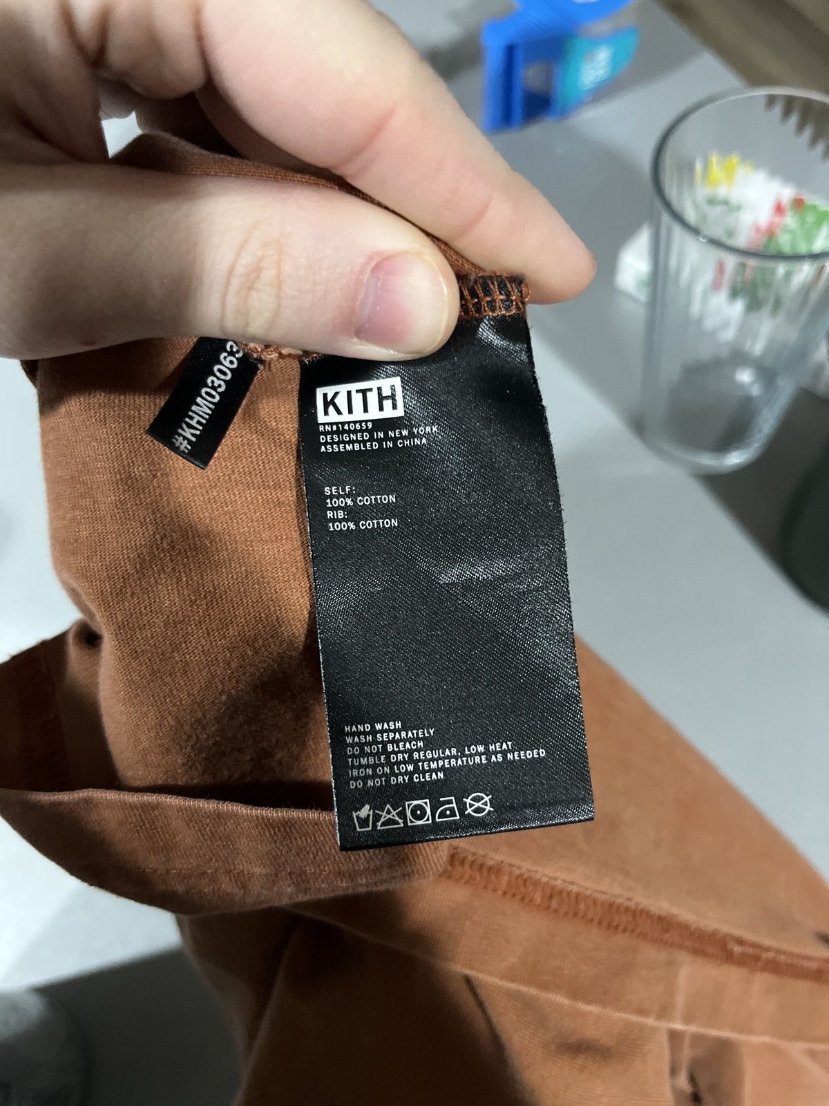 Kith Kith Classic Box Logo L/S Tee Burnt Orange Rust XL Size US XL / EU 56 / 4 - 9 Thumbnail