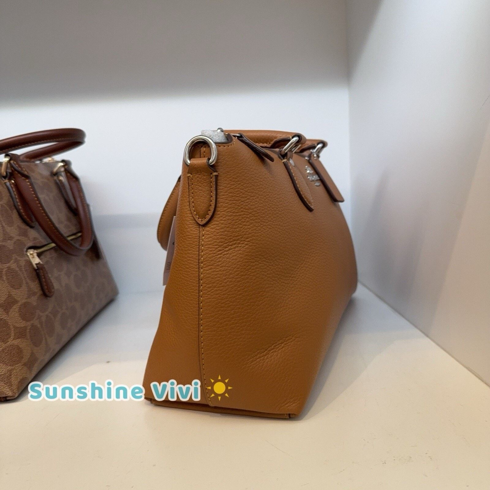 Coach NWT COACH Georgia Satchel CR156 Silver/Light Saddle Size ONE SIZE - 4 Thumbnail