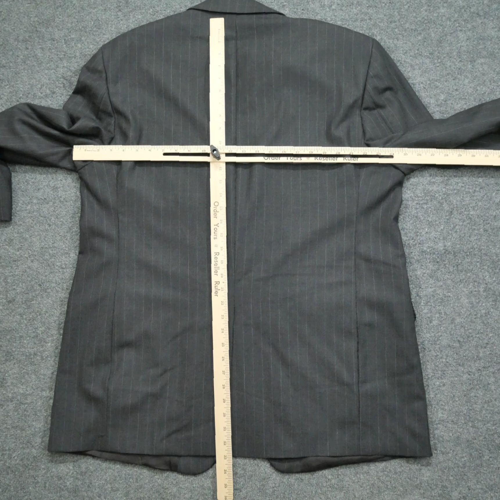 Brooks Brothers Brooks Brothers Blazer Jacket Mens 48L Grey Striped Single-Breasted 2 Button Big & Tall Size 48R - 6 Thumbnail