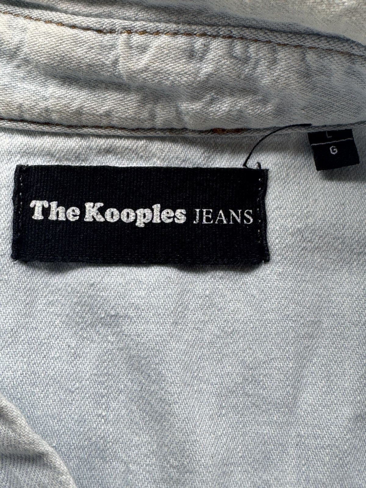 The Kooples The Kooples Denim Light Blue Distressed Shirt Size US L / EU 52-54 / 3 - 5 Thumbnail