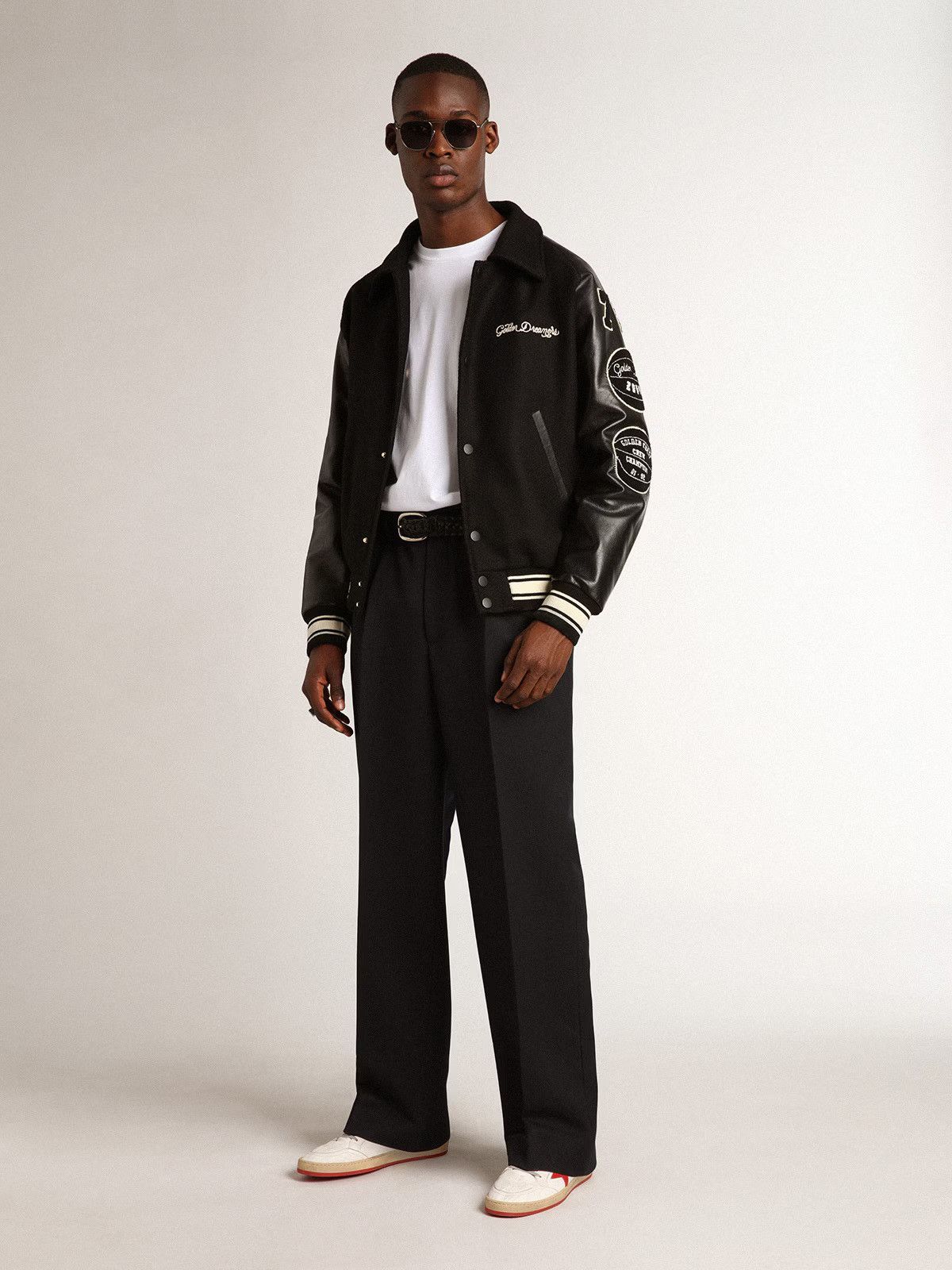 Golden Goose Wool Bomber with patch leather sleeves EU 48 USA 38 Size US M / EU 48-50 / 2 - 3 Thumbnail