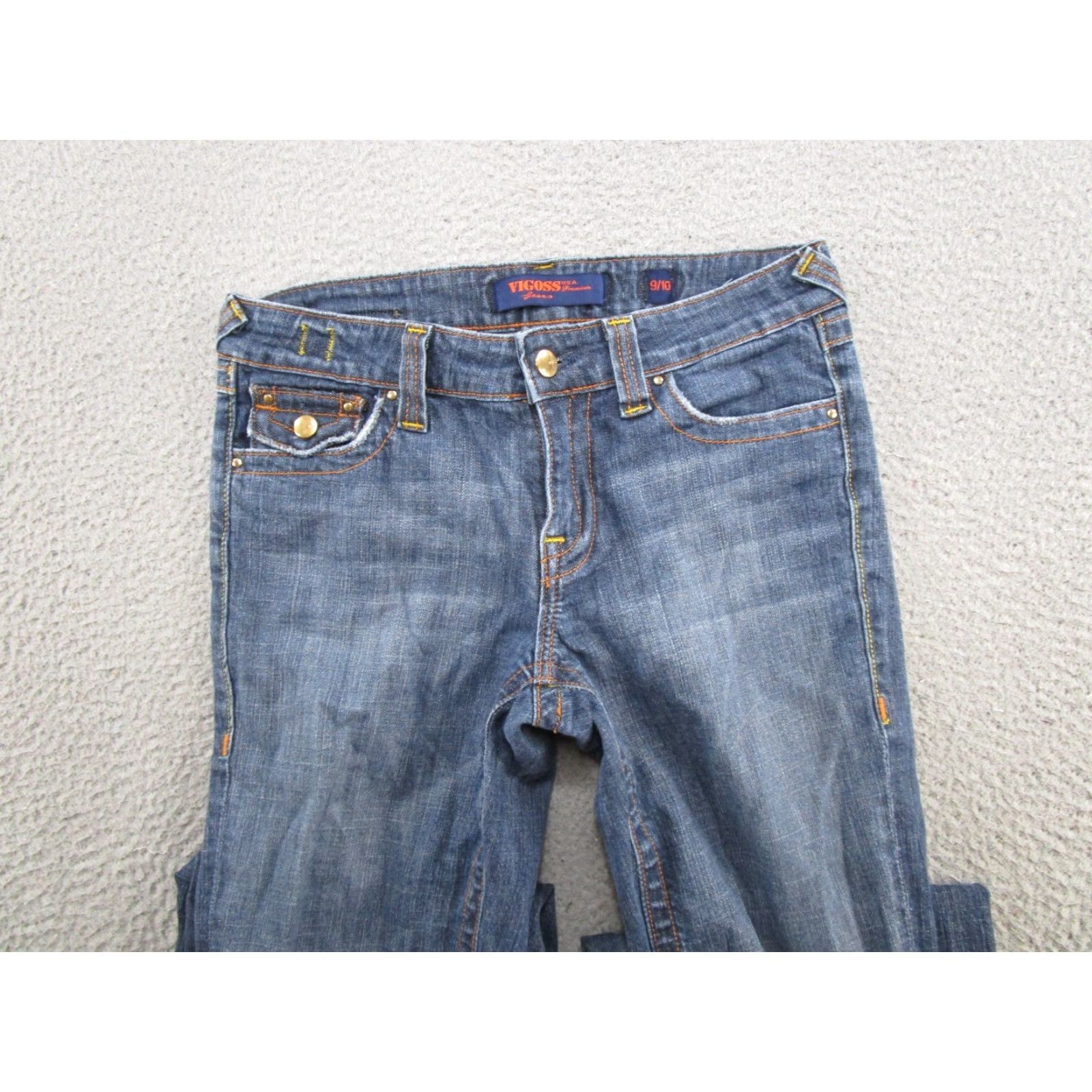 Vintage VIGOSS Jeans Bootcut Women Regular 10 Blue Denim 5-Pocket Stretch Zipper Closure Cotton Vintage No Size 32" / US 10 / IT 46 - 3 Thumbnail