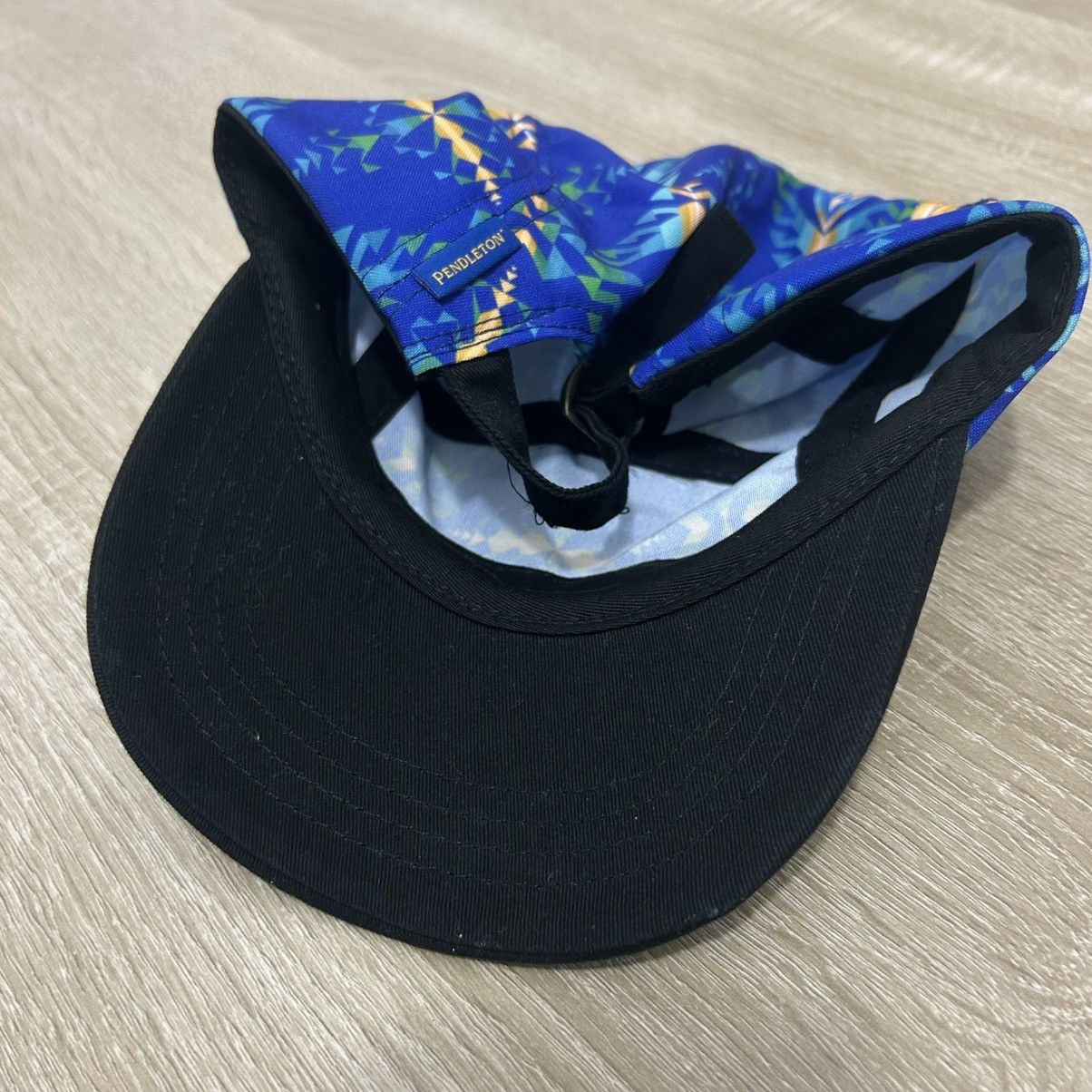 Pendleton × Vintage Pendleton Vtg Cap Free Polyester Blue Tottal Pattern Size ONE SIZE - 2 Thumbnail