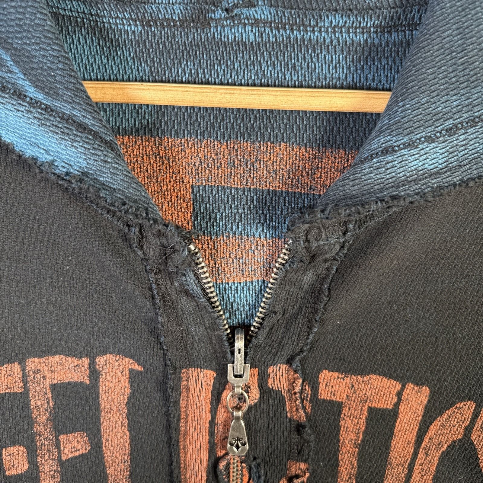 Affliction Vintage Affliction Hoodie Mens Large Black Y2K Zip Up Thin Size US L / EU 52-54 / 3 - 4 Thumbnail