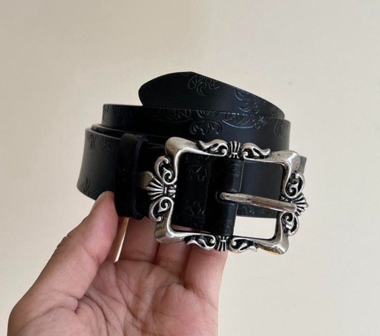 Cowboy Equipment × Vintage vintage style black american western floral design belt Size ONE SIZE - 2 Thumbnail