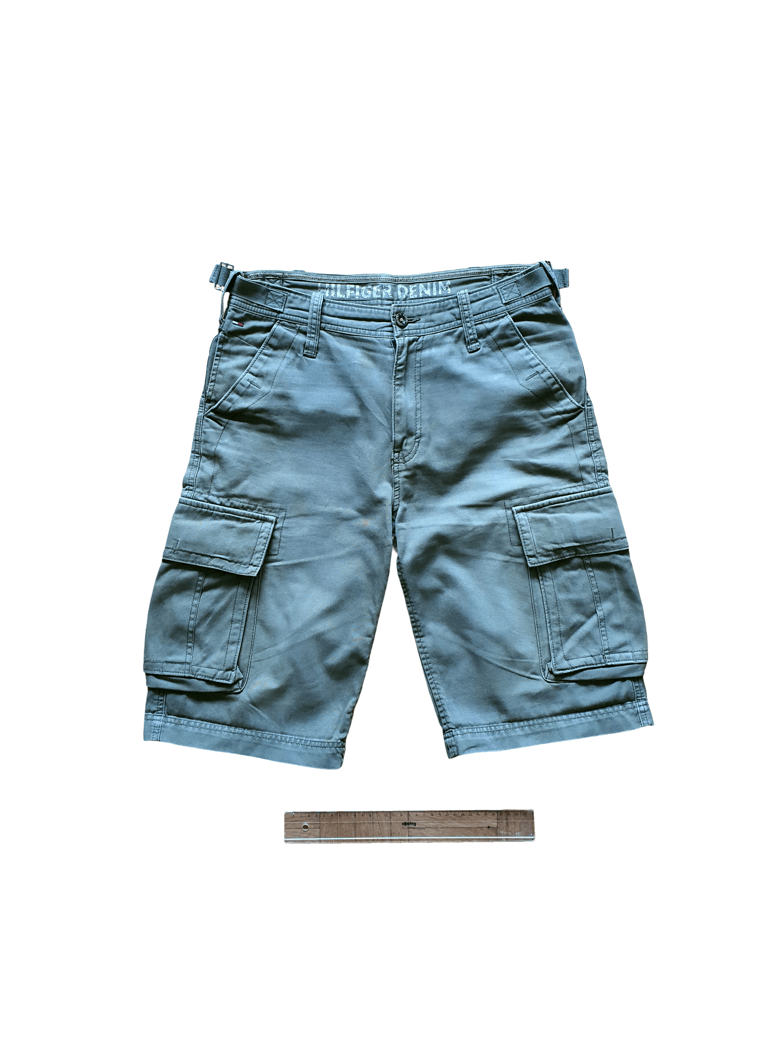 Tommy Hilfiger Hilfiger Denim - Vintage (00s) Olive Green Cargo Shorts Size US 31 - 1 Thumbnail