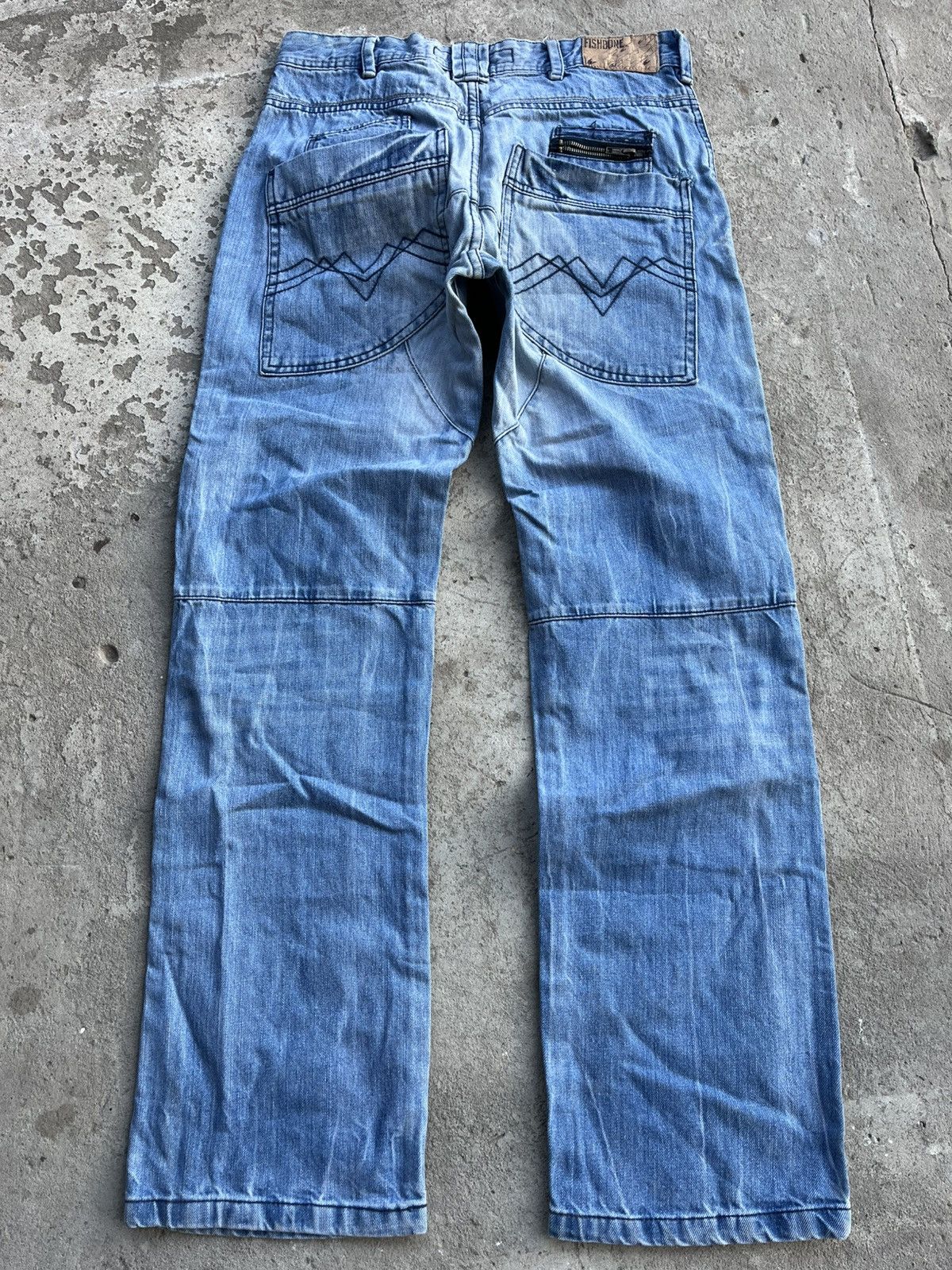 If Six Was Nine × Japanese Brand × Le Grande Bleu (L.G.B.) Jeans Dirty Pants Faded Crash Denim Thrashed Y2K Distressed Size US 34 / EU 50 - 2 Thumbnail