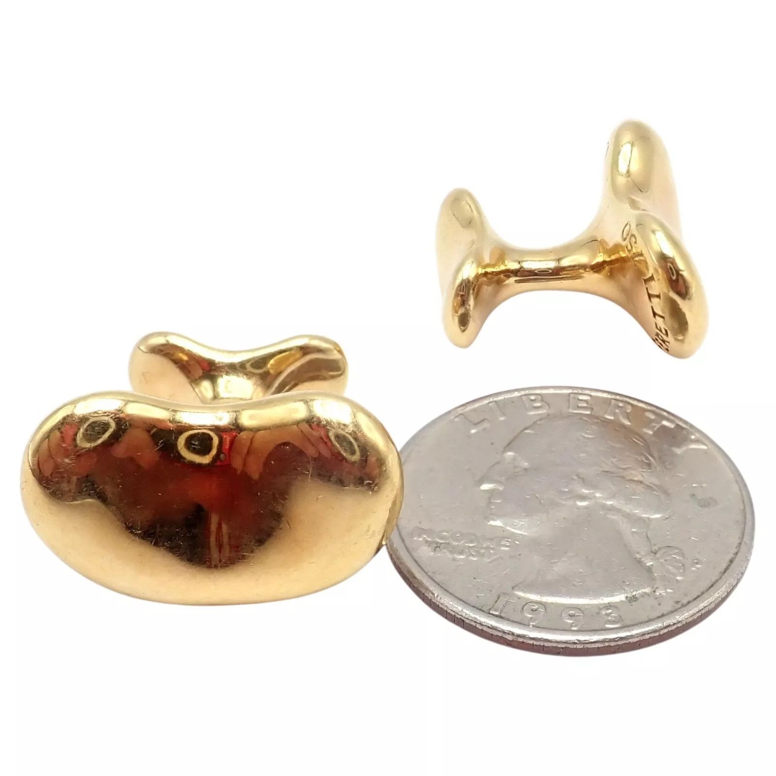 Tiffany & Co. Tiffany & Co Peretti 18k Extra Large Bean Cufflinks Size ONE SIZE - 5 Thumbnail