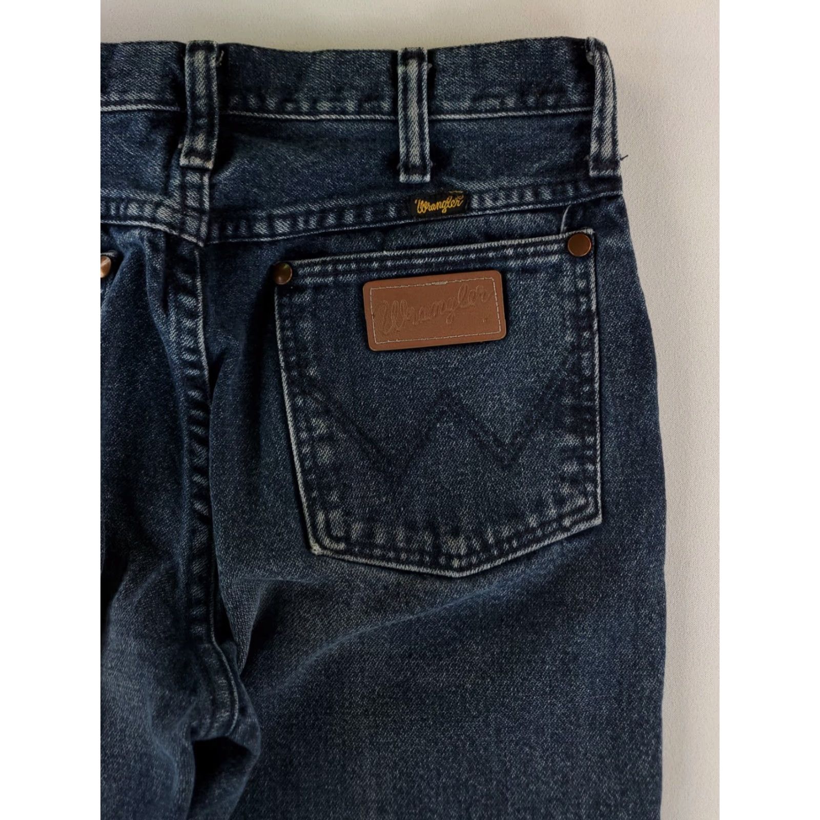 Wrangler VINTAGE Wrangler Jeans Mens 29x34 Dark Blue Acid Wash Made USA 90s Straight Jeans Mens Size US 29 - 2 Thumbnail
