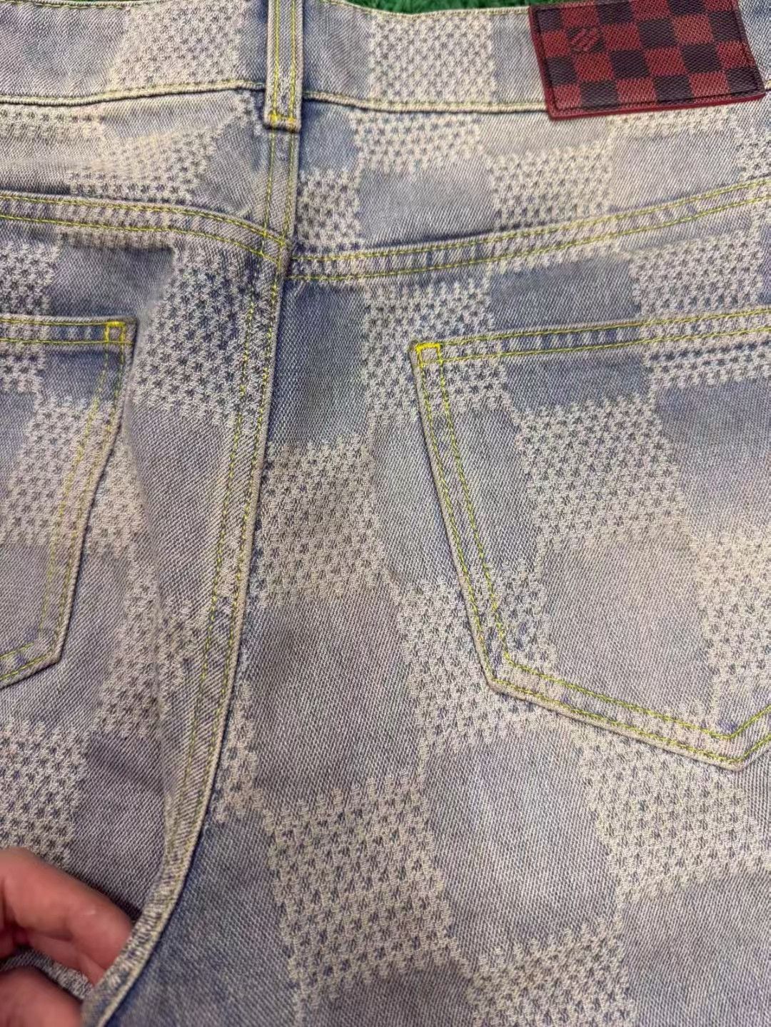 Louis Vuitton Louis Vuitton Checkered Logo Flared Jeans-yw Size US 34 / EU 50 - 7 Thumbnail