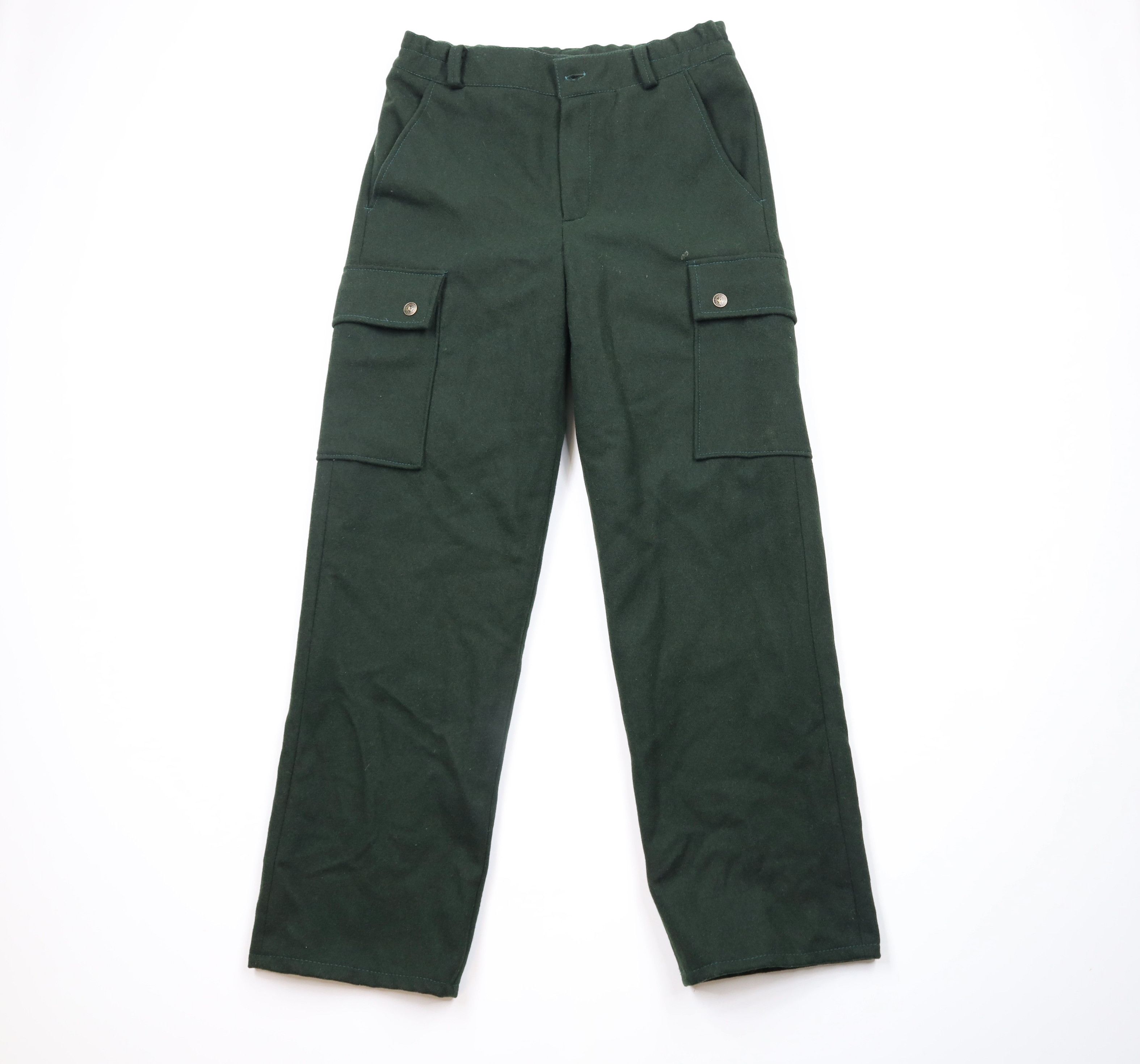 Vintage Vintage 70s Streetwear Wide Leg Wool Cargo Pants AS IS Size US 32 / EU 48 - 1 Thumbnail