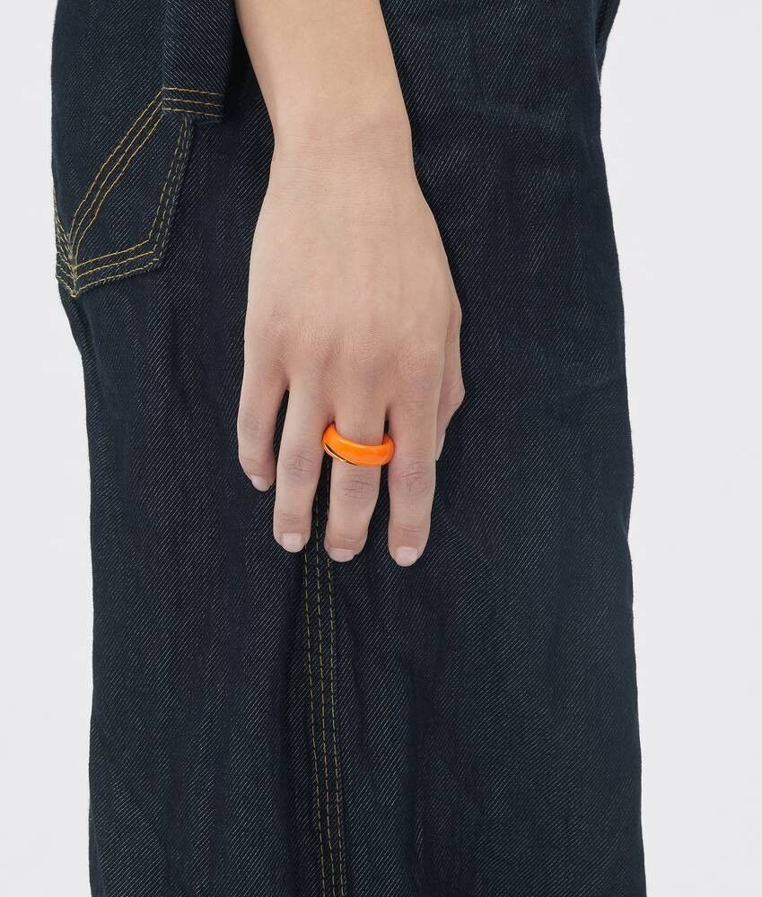Bottega Veneta o1n1vont0425 Size: 11 / Fold Ring in Tangerine Size ONE SIZE - 3 Thumbnail