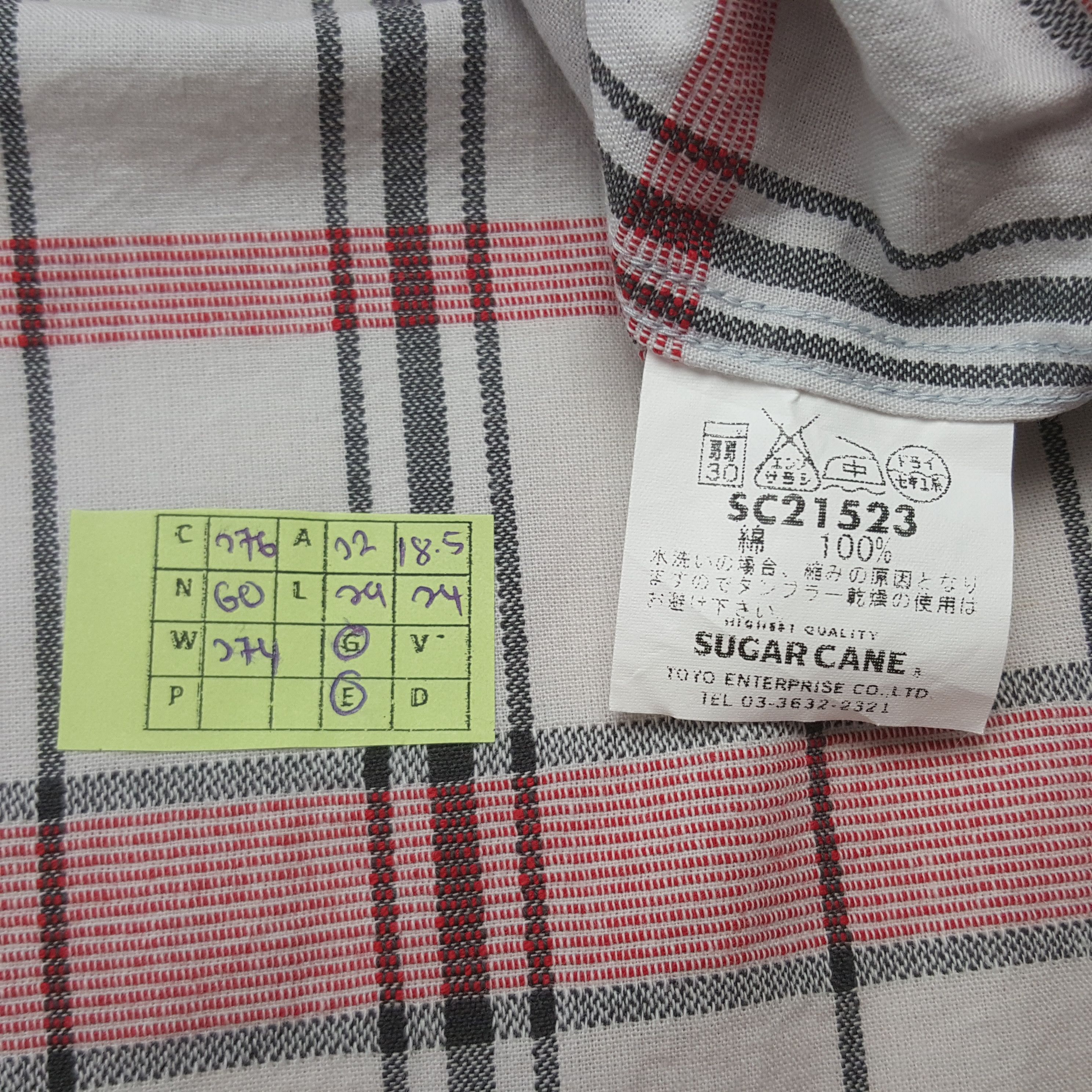 Flannel × Sugar Cane × Vintage Vintage Sugar Cane Japanese Brand Shirt Button Up Size US L / EU 52-54 / 3 - 7 Thumbnail