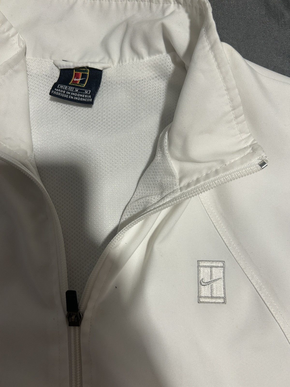 Nike vintage nike White and black tennis fleece Size US M / EU 48-50 / 2 - 4 Thumbnail