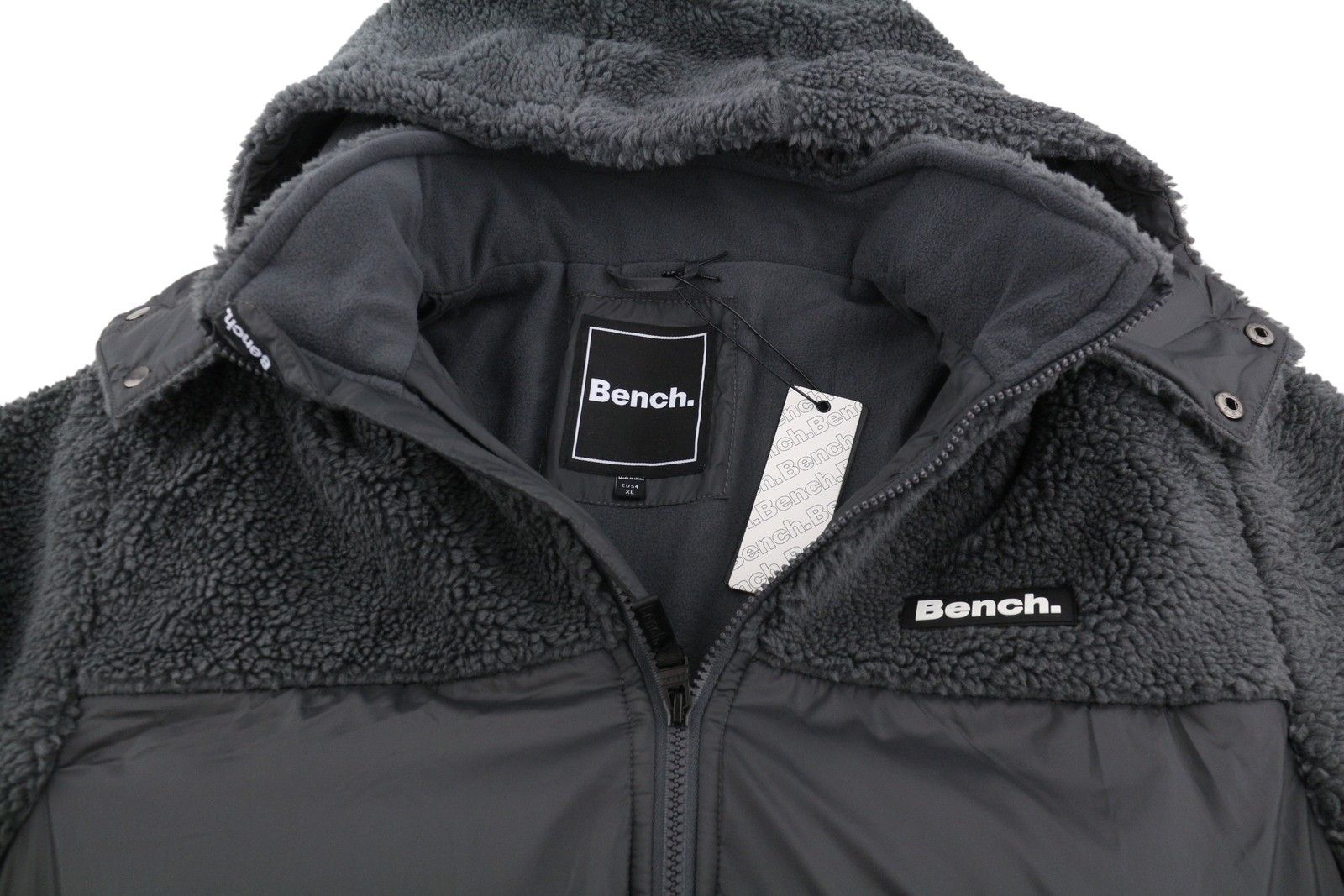 Bench DETTA XL Grey Quilted Removable Hood Sherpa 88053 Size US XL / EU 56 / 4 - 6 Thumbnail