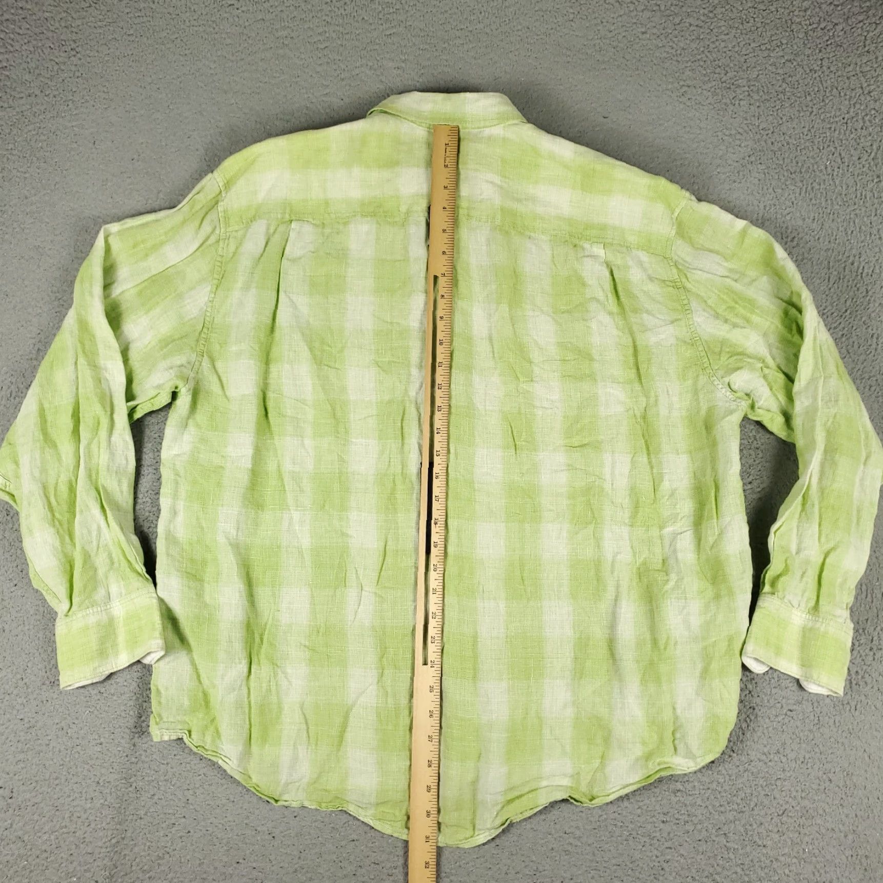 Tommy Bahama Tommy Bahama Shirt Mens 2XL Green Check Linen Button-Up Long Sleeve Shirt - Casual, Beach, Modern, Classic, Summer Mens 2XL Green Size US XXL / EU 58 / 5 - 3 Thumbnail