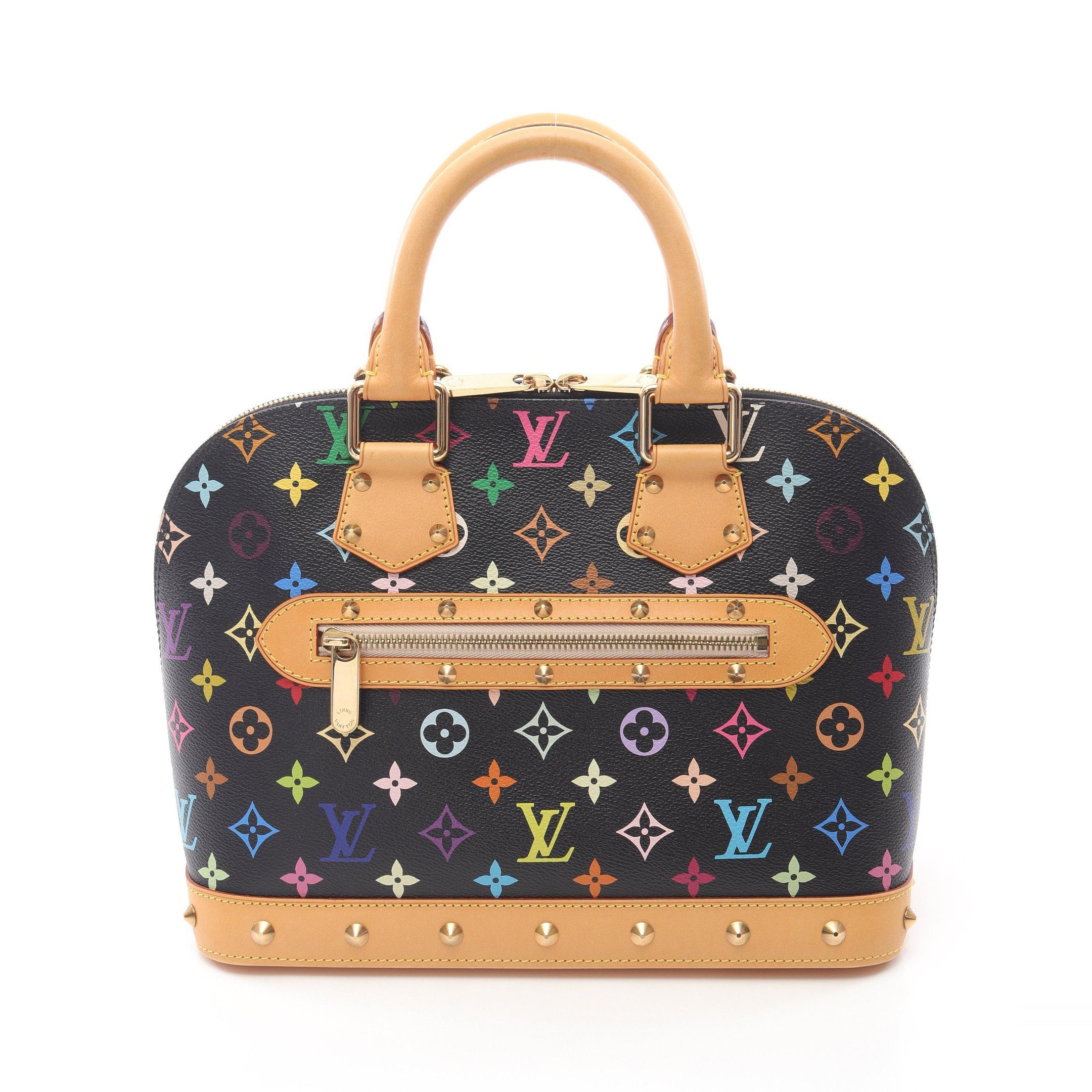 Louis Vuitton Louis Vuitton Alma Pm Monogram Multicolor Handbag Leather Black Size ONE SIZE - 1 Thumbnail