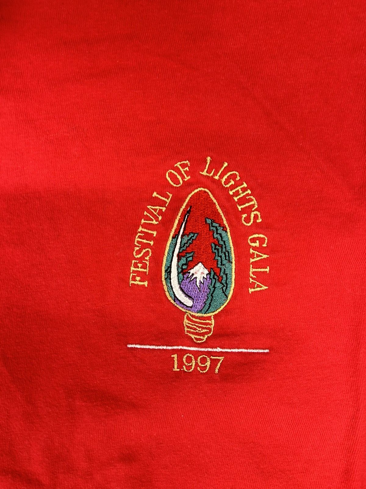 Japanese Brand × Vintage Crazy Vintage 90s Red Festival of Lights Longsleeve T-Shirt Size US XL / EU 56 / 4 - 2 Thumbnail