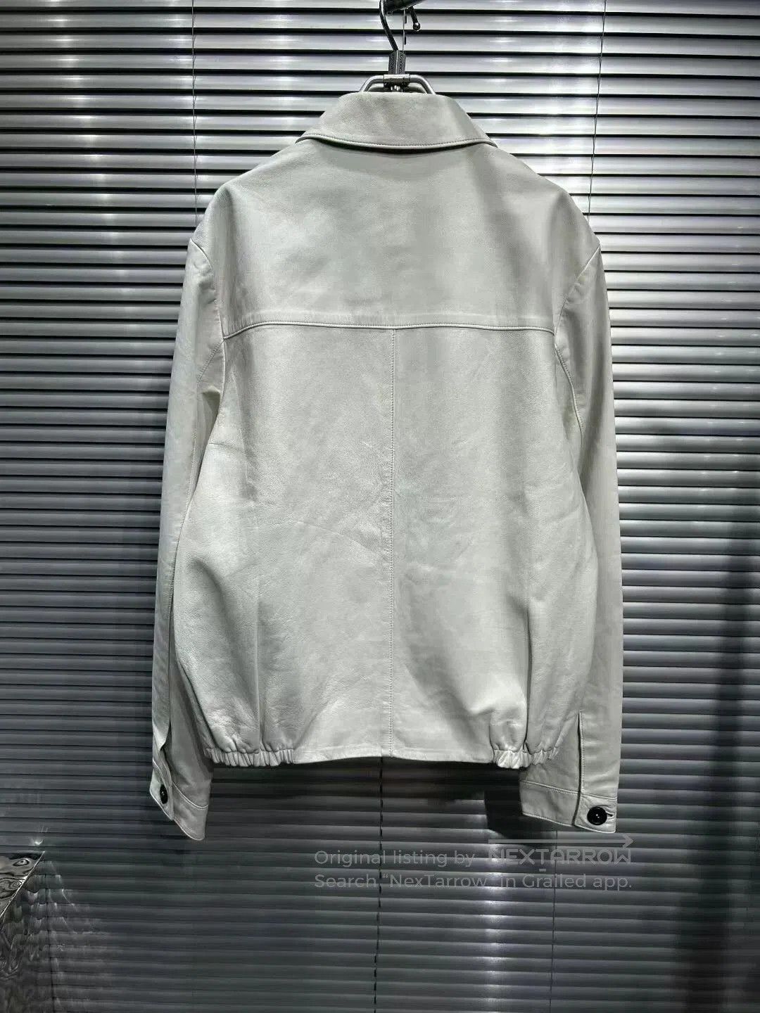 Prada prada white lambskin leather jacket with zipper. Size US L / EU 52-54 / 3 - 2 Thumbnail