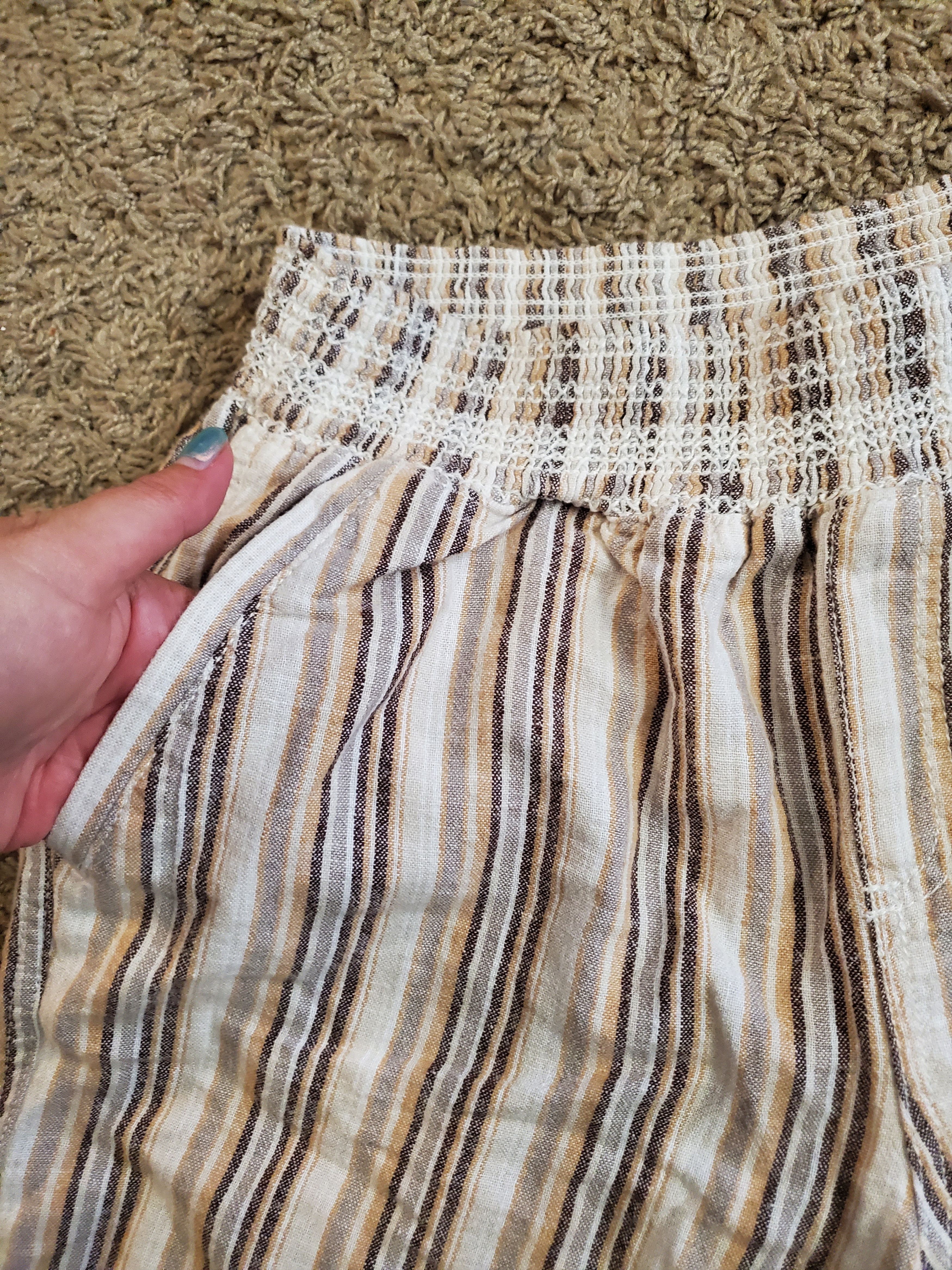Other Women's Briggs striped linen blend shorts (size M) Size 27" / US 4 / IT 40 - 5 Thumbnail