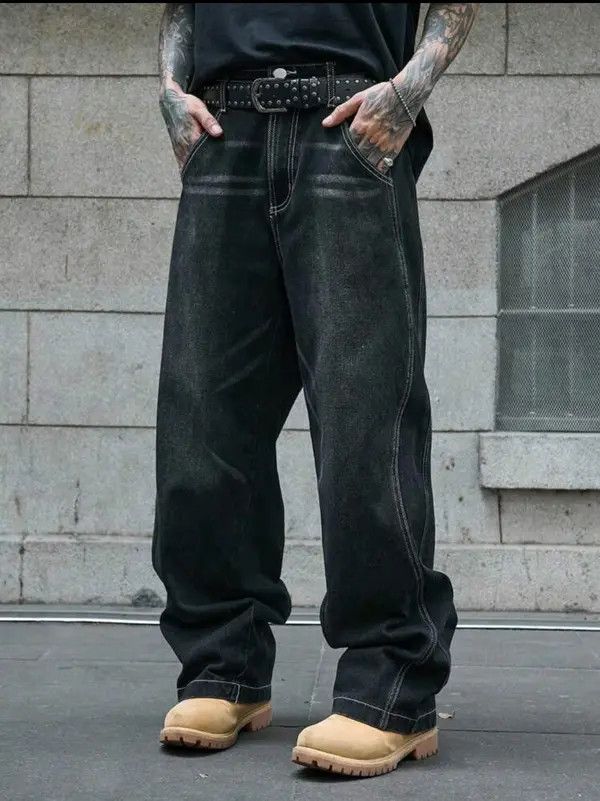 Japanese Brand Fujiwara x oue Loose Fit Wide Leg Casual Denim Pants Size US 37 - 7 Thumbnail