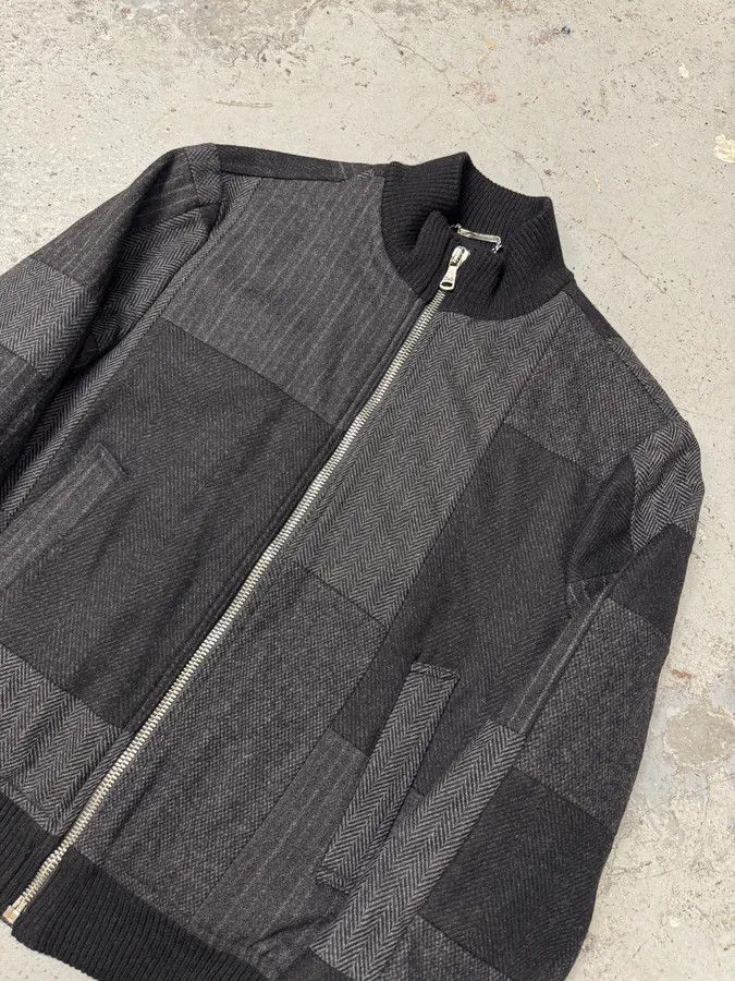 Dolce & Gabbana 2000s Dolce & Gabbana Grey Patchwork Bomber Jacket Size US M / EU 48-50 / 2 - 5 Thumbnail