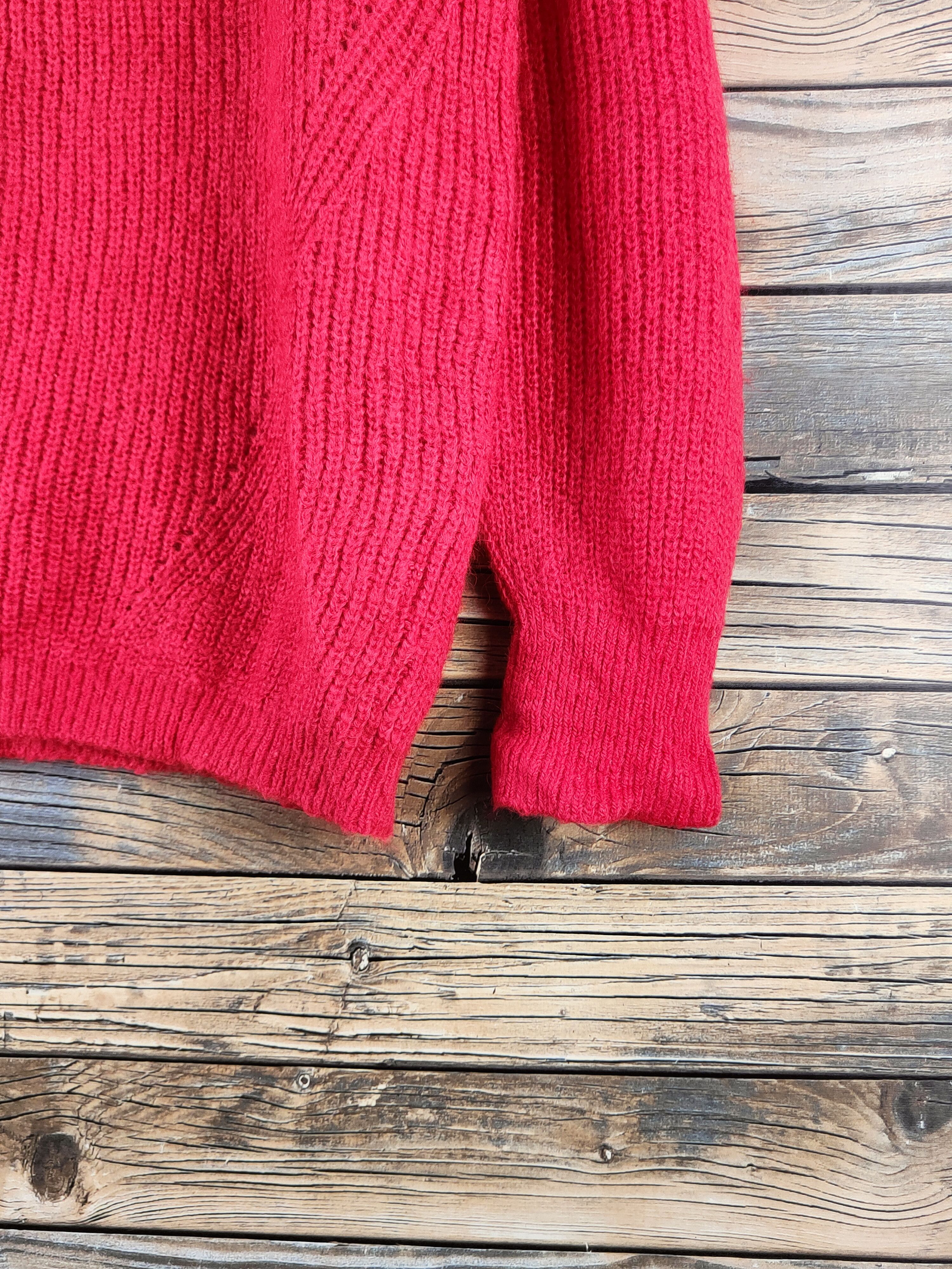 Japanese Brand DL Qtume Red Knitwear Sweatshirts #46-940 Size L / US 10 / IT 46 - 6 Thumbnail