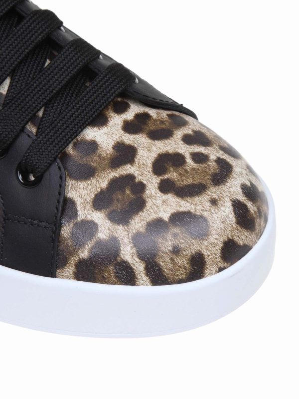 Dolce & Gabbana o1y0925 Leopard-Print Low-Top Sneakers in Multicolor Size US 5.5 / IT 35.5 - 2 Thumbnail