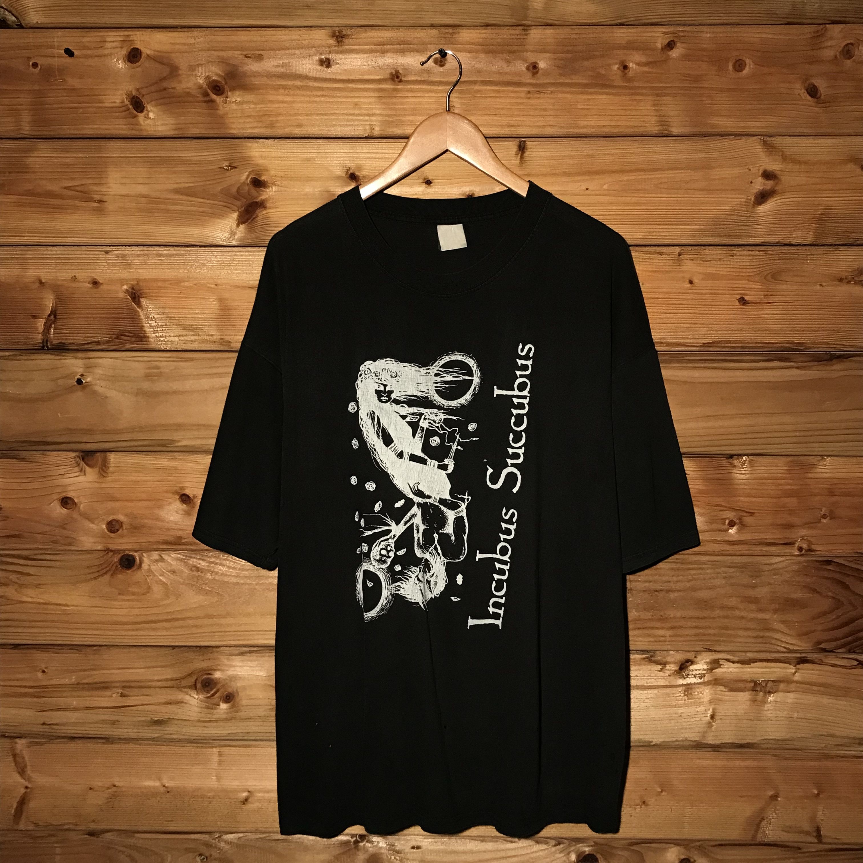 Band Tees × Vintage 90s Vintage Incubus Succubus Centre Sketch Faded Band Tee Size US XL / EU 56 / 4 - 1 Thumbnail