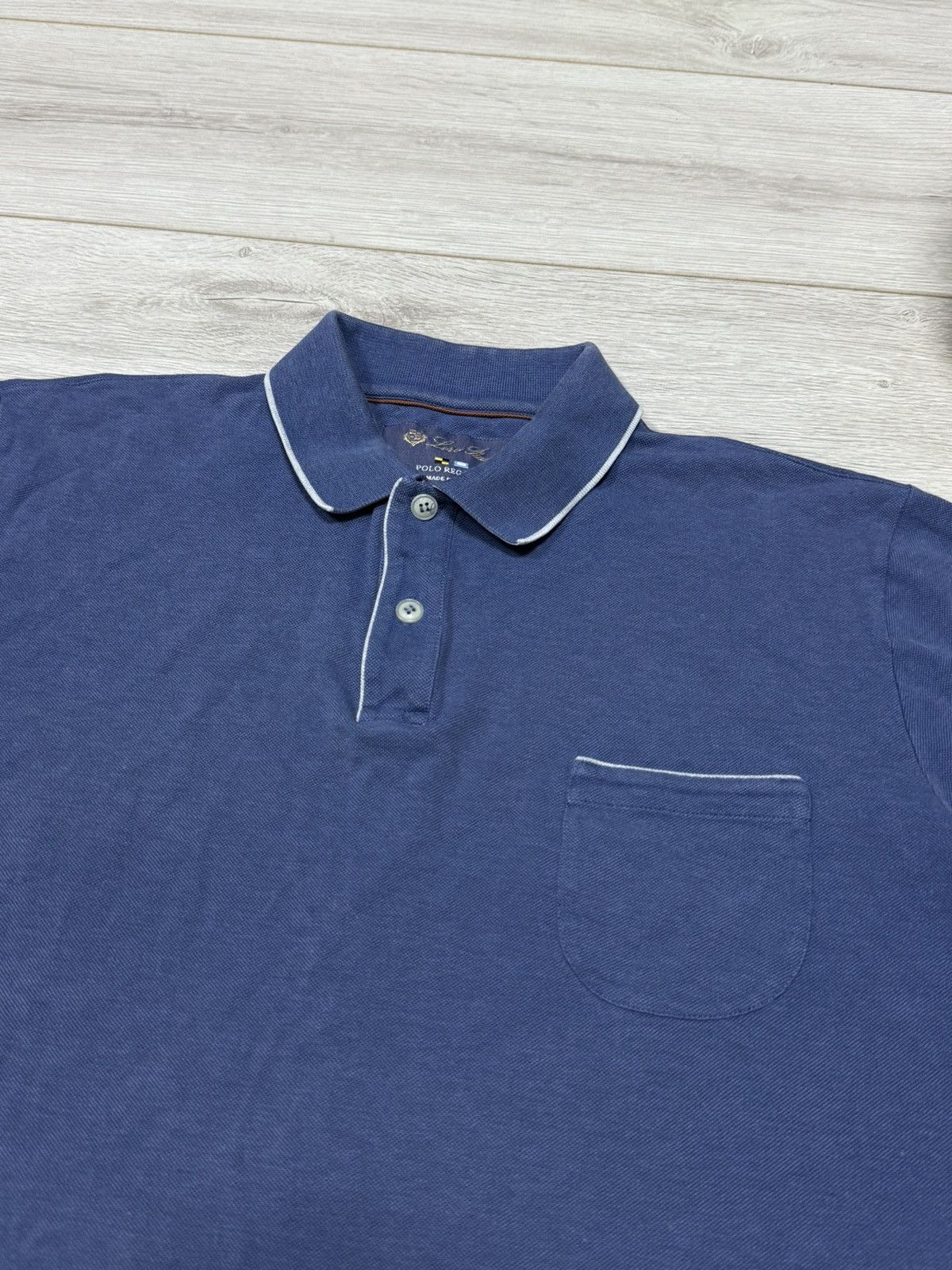 Loro Piana Loro Piana Regatta Cotton Polo shirt buttons Size US XXL / EU 58 / 5 - 2 Thumbnail