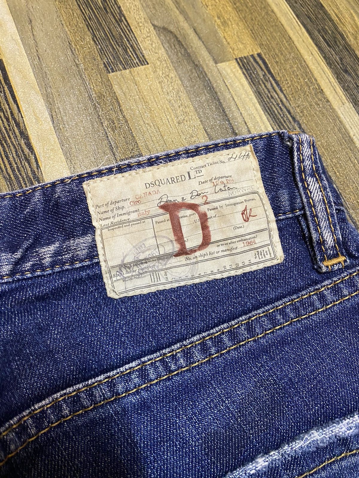 Designer × Dsquared2 × Vintage Dsquared2 Damaged Jeans Size US 31 - 6 Thumbnail