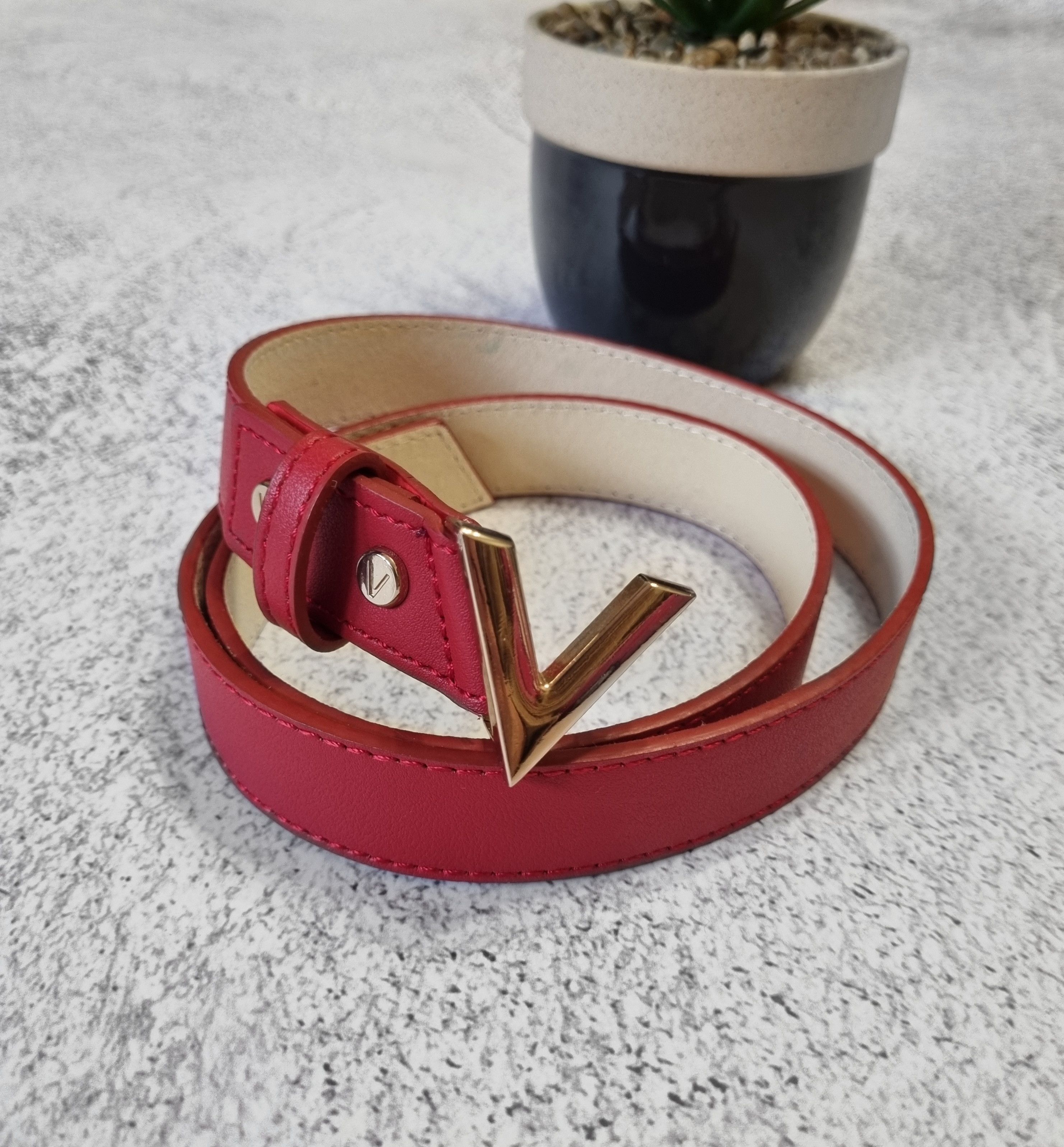 Valentino Mario Valentino Woman Big Logo Genuine Leather Belt Size ONE SIZE - 1 Thumbnail
