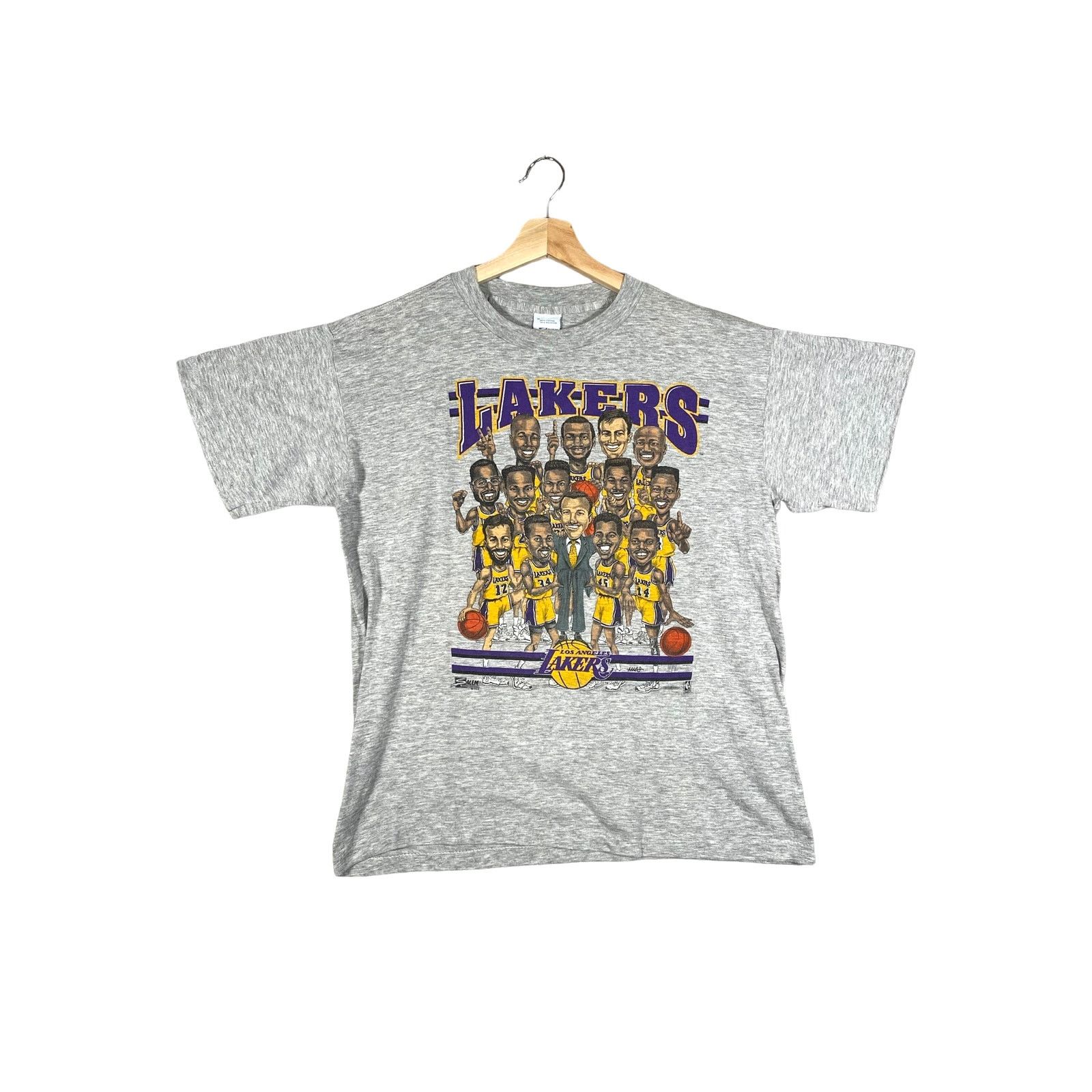 Vintage 1992 Los Angeles Lakers NBA Caricature T-Shirt