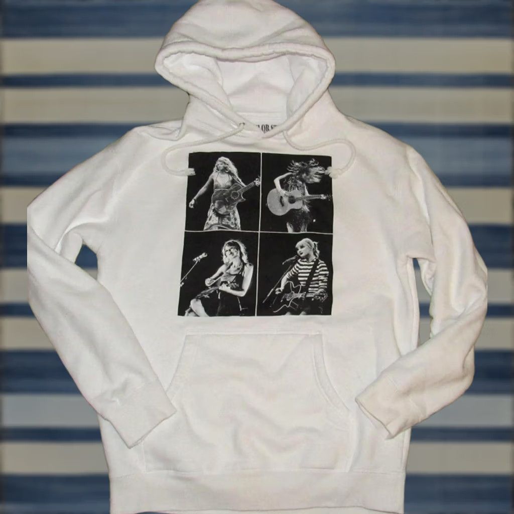 Vintage Taylor Swift Eras Tour White Hoodie Sweatshirt Medium Womens Size M / US 6-8 / IT 42-44 - 1 Thumbnail