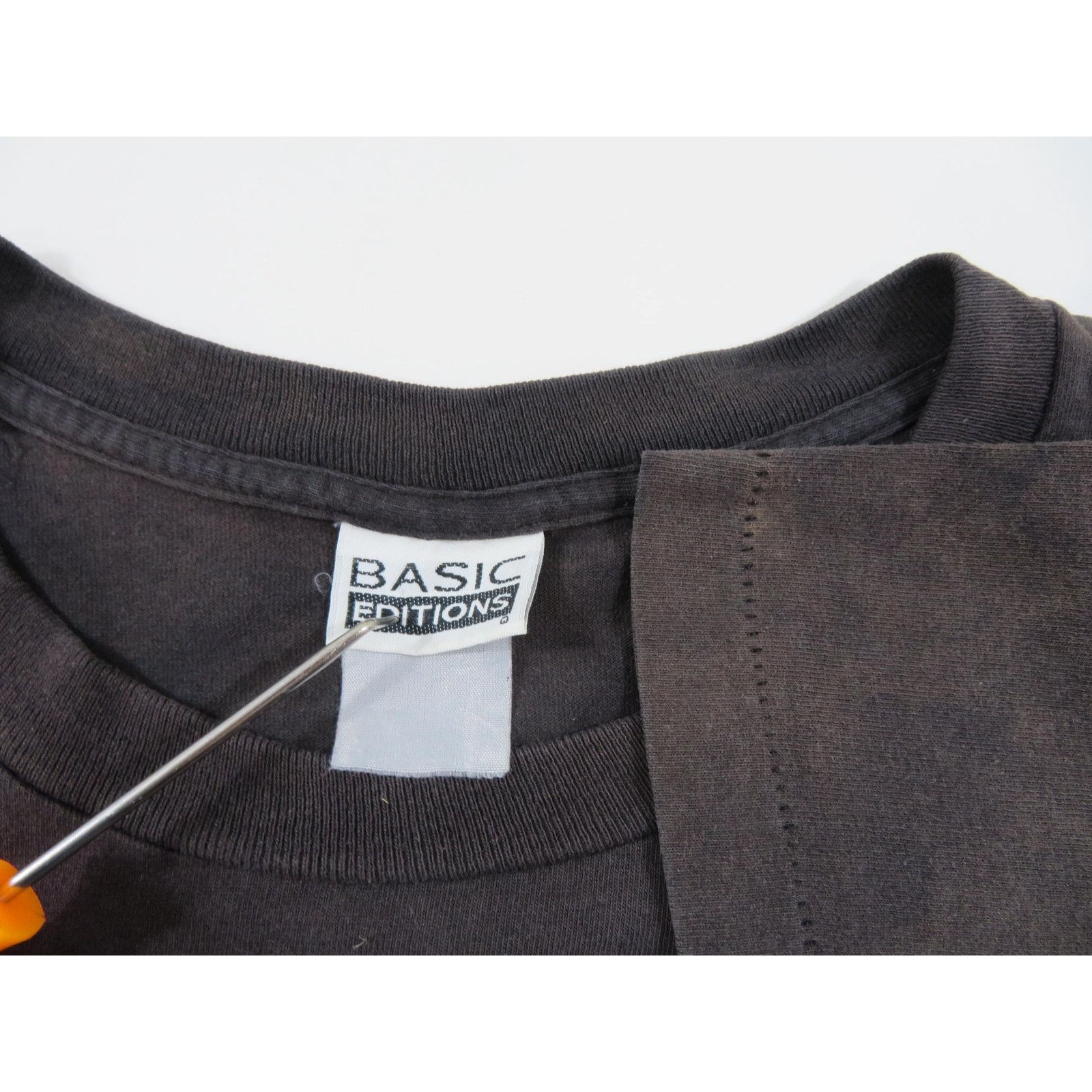 Basic Editions Distressed Pocket T-Shirt, Basic Editions Black Sz 3XL 1990s Size US XXL / EU 58 / 5 - 3 Thumbnail