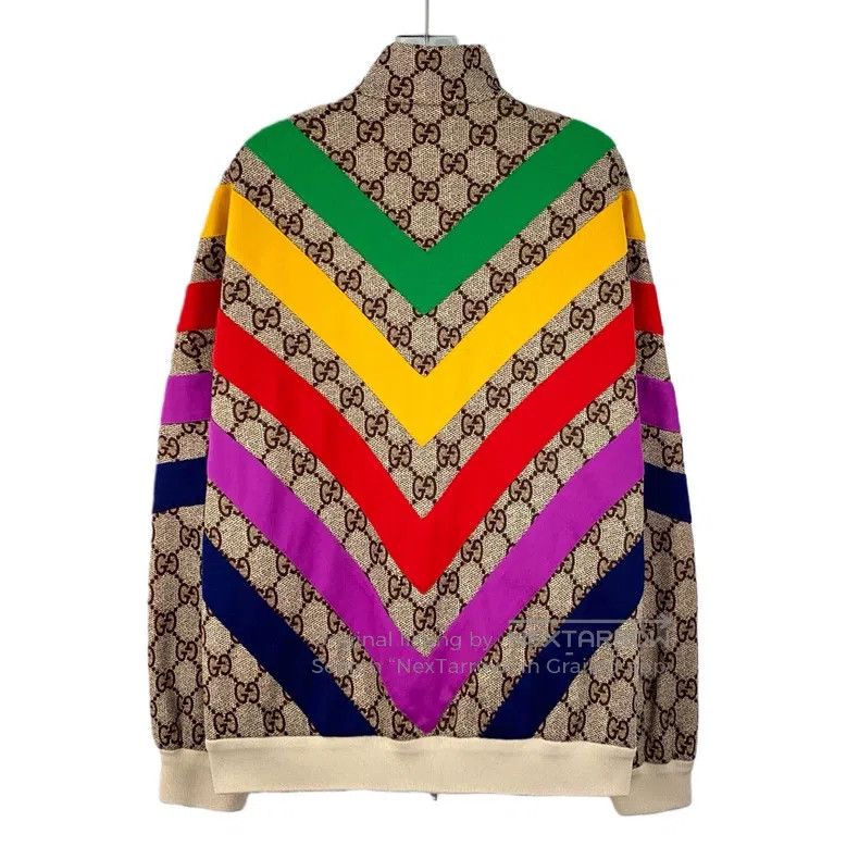 Gucci Gucci Colour block striped logo jacquard full print cotton Size US XS / EU 42 / 0 - 2 Thumbnail