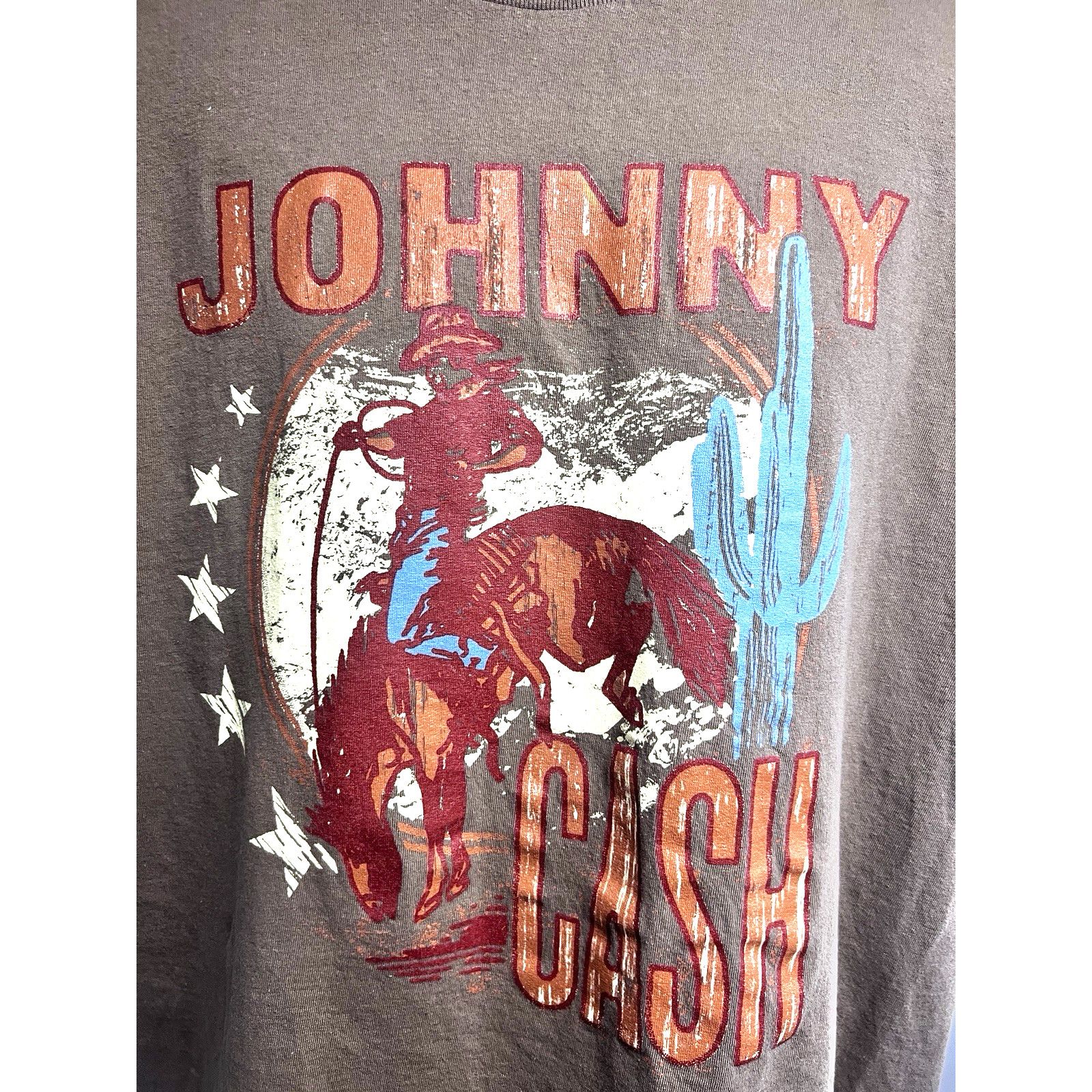 Other Johnny Cash Music Rodeo Horse Brown Graphic T-Shirt XL Size US XL / EU 56 / 4 - 5 Thumbnail