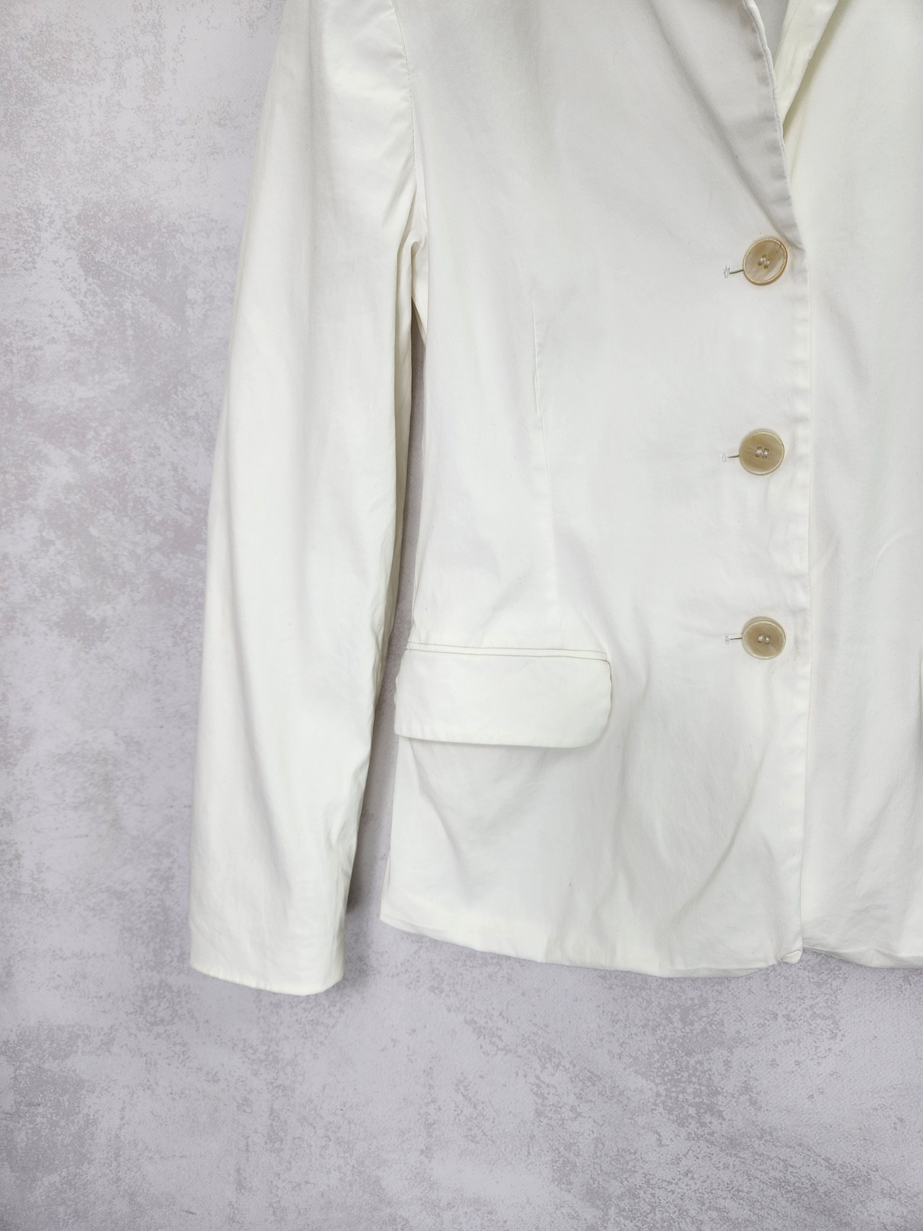 Jil Sander Jil sander white button ups cotton nylon blazer size 34 Size XS / US 0-2 / IT 36-38 - 3 Thumbnail