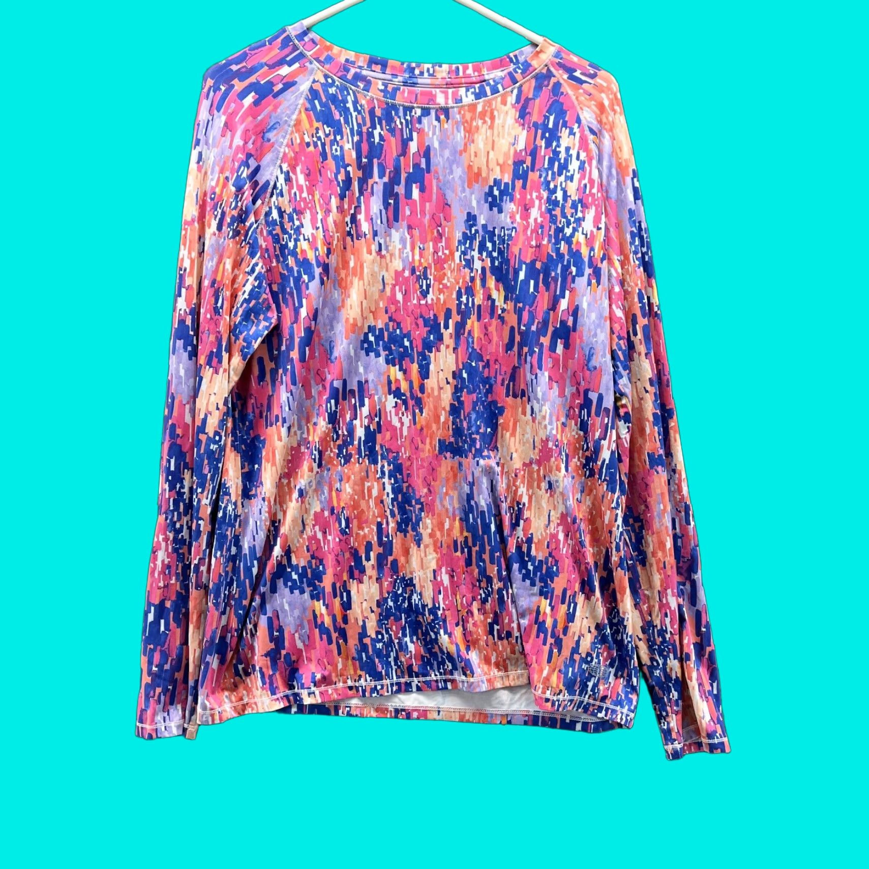 Vintage Reel Legends Shirt Women Large Blue Crewneck Geometric Knit Polyester T-Shirt Centered Logo All Seasons Casual Size L / US 10 / IT 46 - 1 Thumbnail