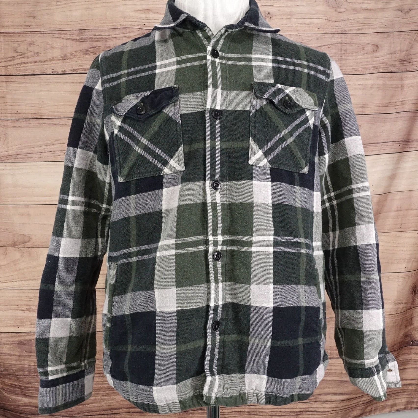 Barbour Barbour Shirt Mens L Green Plaid Flannel Long Sleeve Button Up Pockets Size US L / EU 52-54 / 3 - 3 Thumbnail