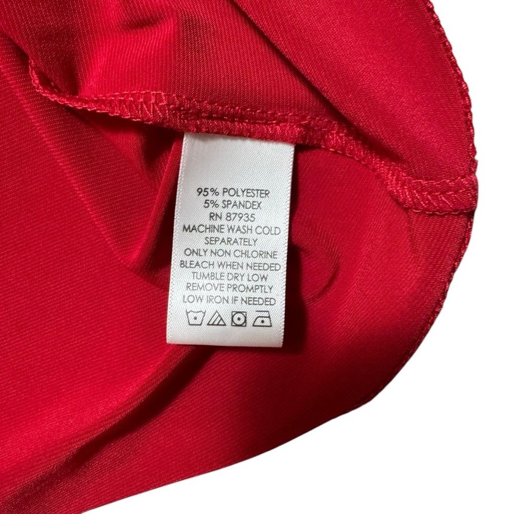 Other New Susan Graver Liquid Knit Long Sleeve High Neck Red Top Size L / US 10 / IT 46 - 8 Thumbnail