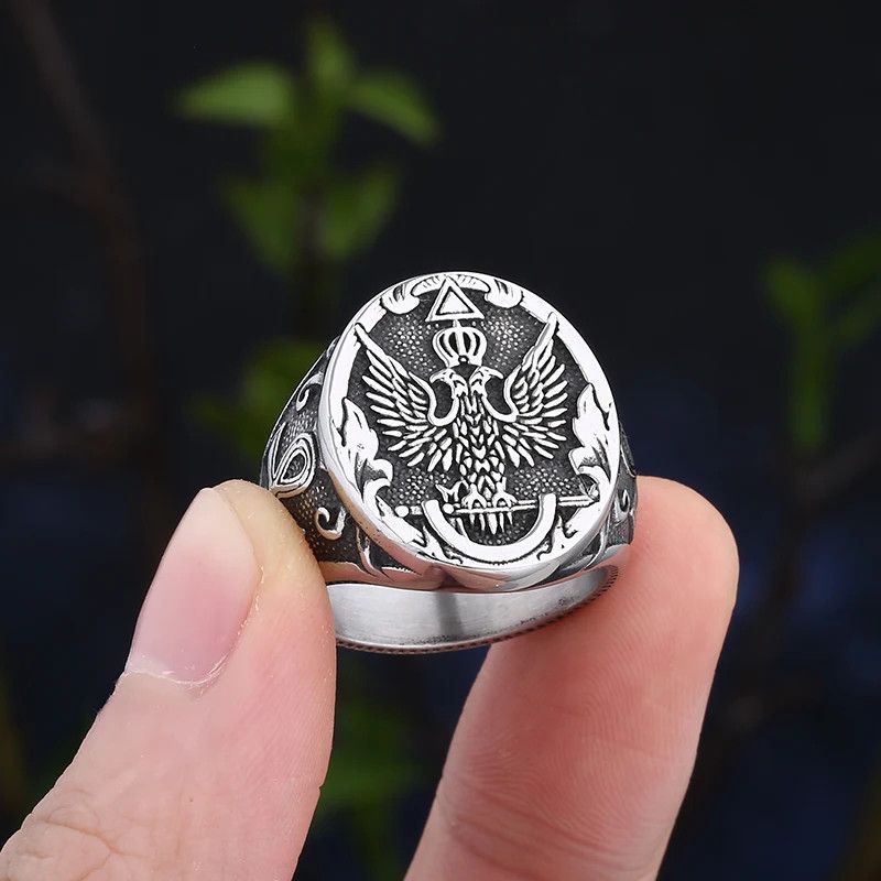 Japanese Brand × Jewelry × Vintage Cool Stainless Steel Eagle Ring Size ONE SIZE - 4 Thumbnail